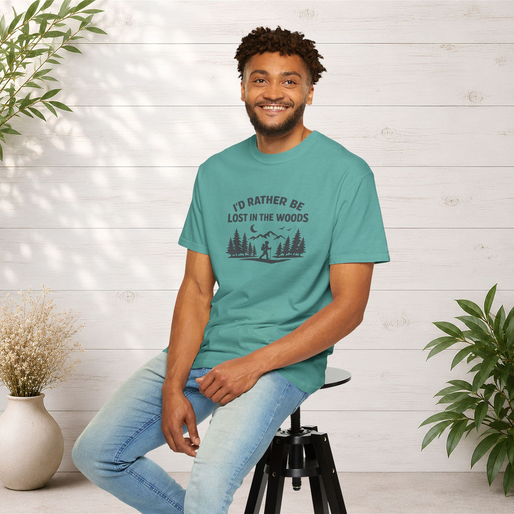 I'd Rather Be Lost In The Woods T-Shirt — Hiking Nature Graphic Tee