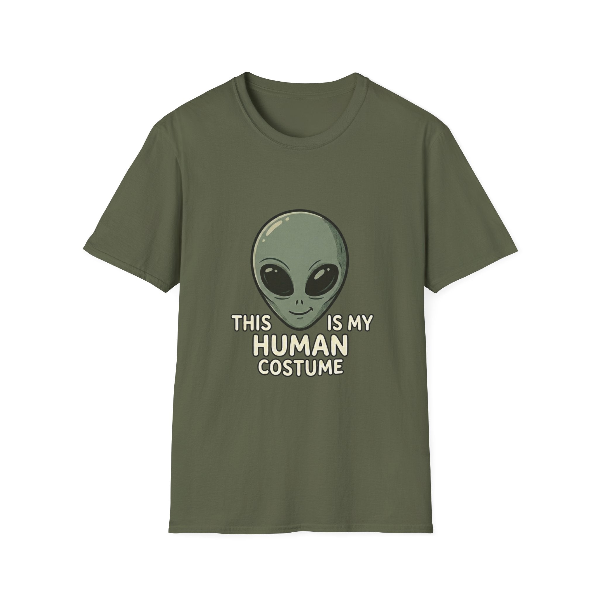 Alien Head This Is My Human Costume T-Shirt | Funny Extraterrestrial Design