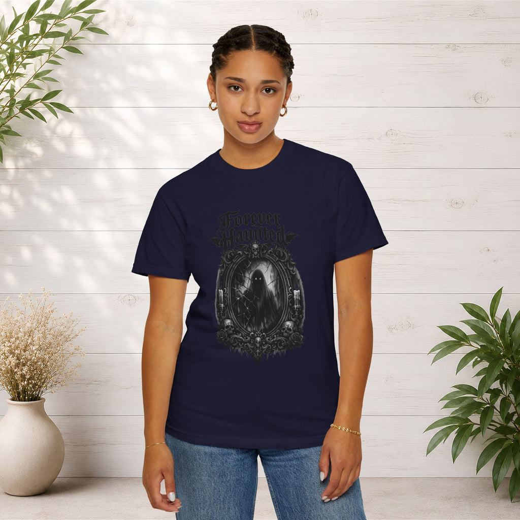 Forever Haunted T-Shirt — Gothic Ghost Graphic Tee