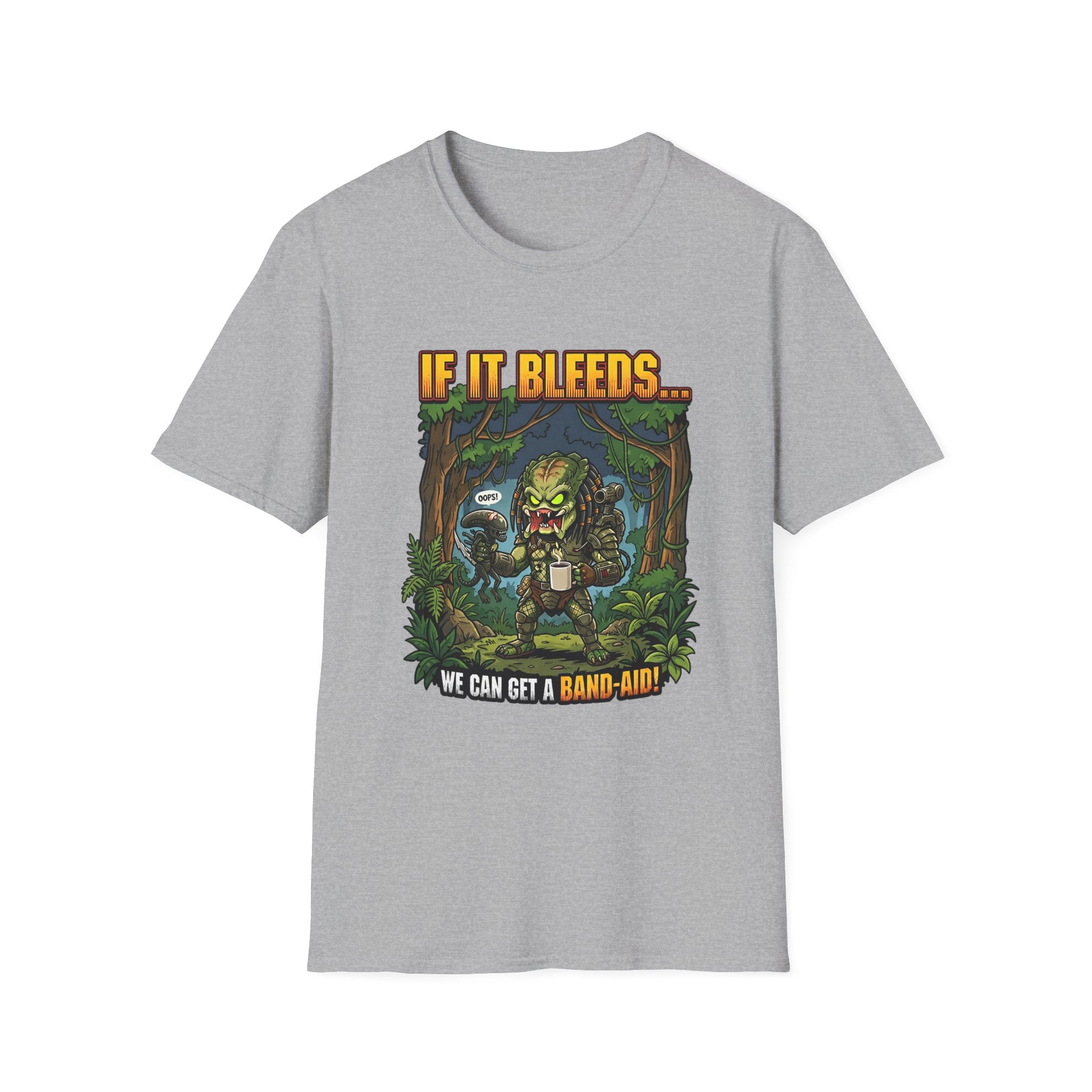 Predator "If It Bleeds" Forest Design T-Shirt | Horror Movie Character