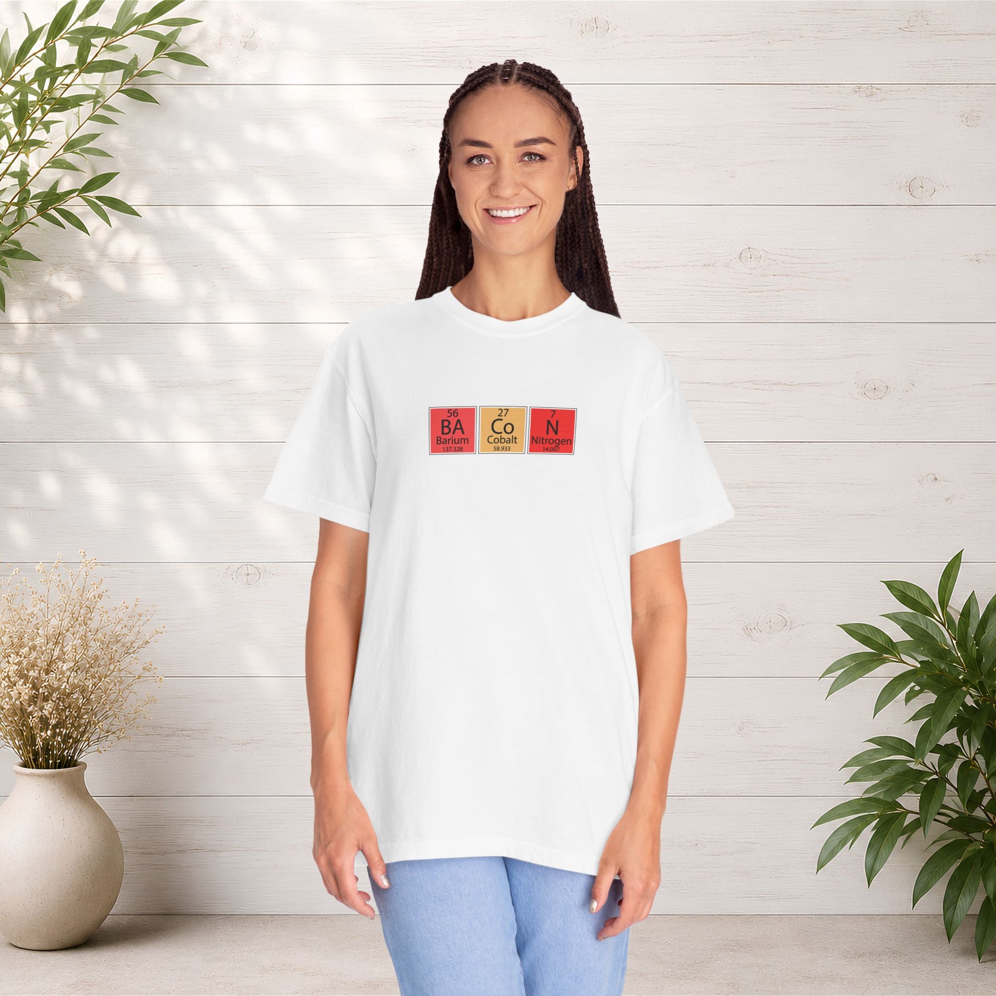 Bacon Chemistry T-Shirt — Periodic Table Style Food Graphic Tee