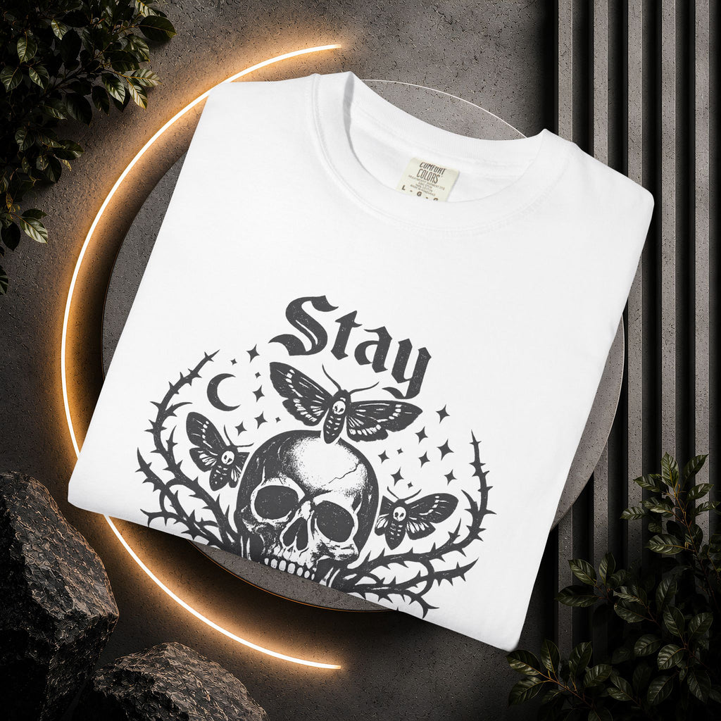 Stay Strange Skull T-Shirt — Gothic Skull Graphic Tee