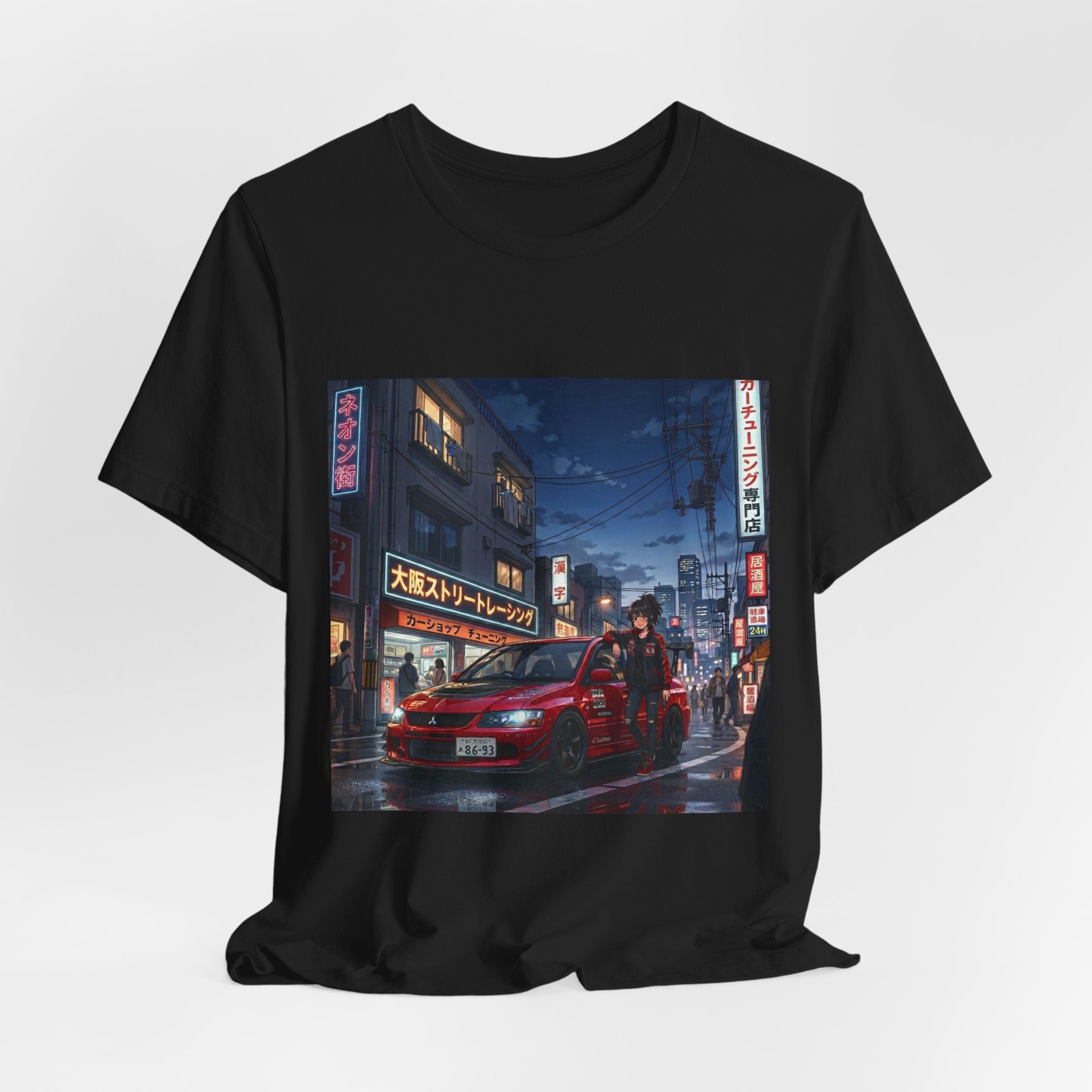 Evo Anime City Night Scene T-Shirt | Neon Skyline Streetwear