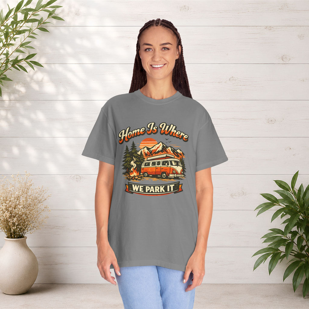 "Home Is Where We Park It" Camper Van Graphic Tee