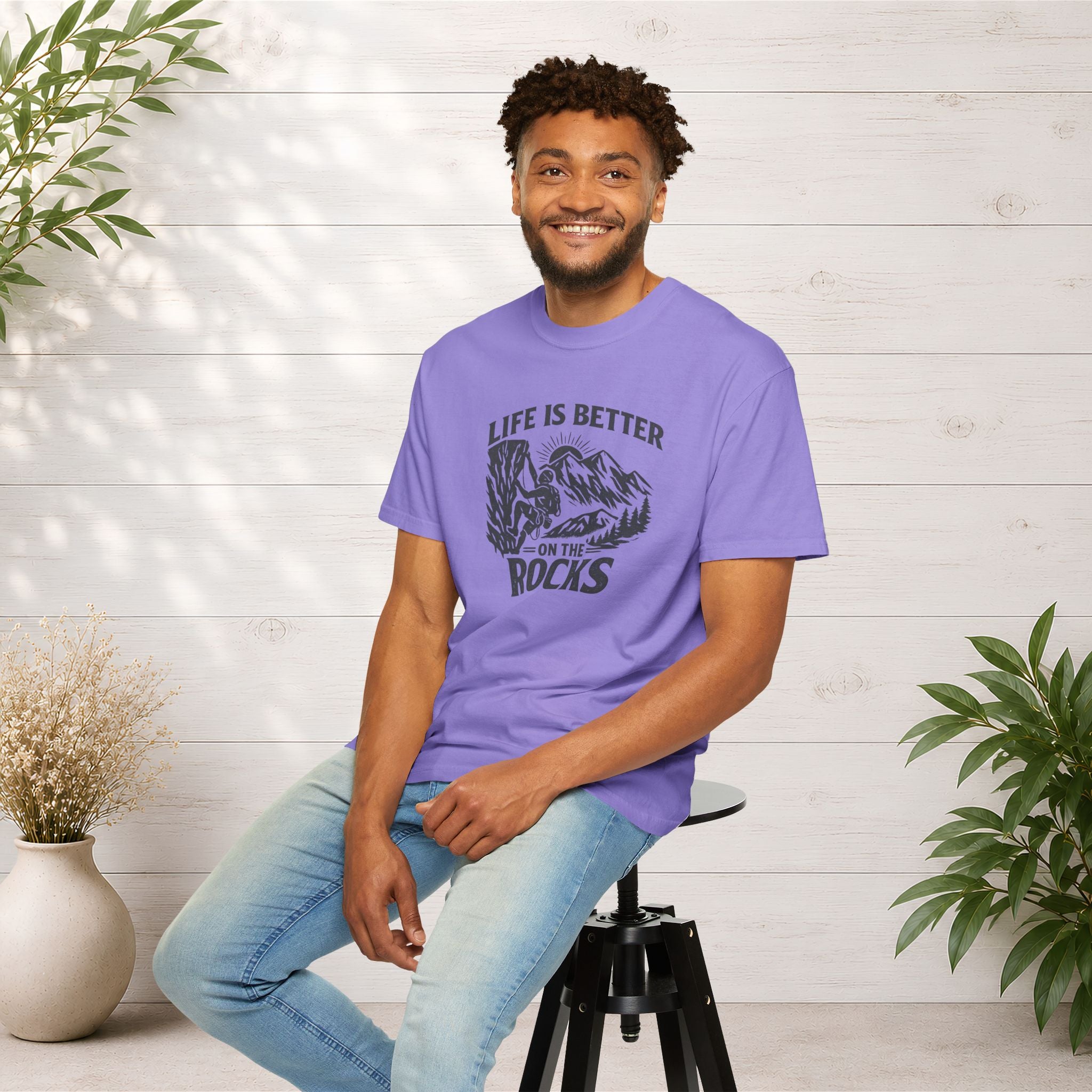 Life Is Better on the Rocks Mountain T-Shirt - Climbing Tee