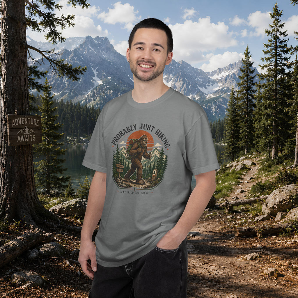 Probably Just Hiking T-Shirt — Bigfoot Forest Adventure Tee