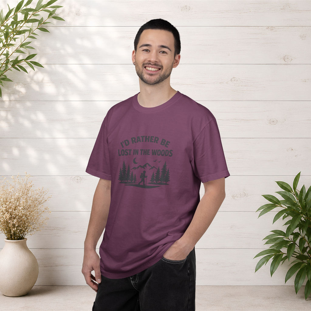 I'd Rather Be Lost In The Woods T-Shirt — Hiking Nature Graphic Tee