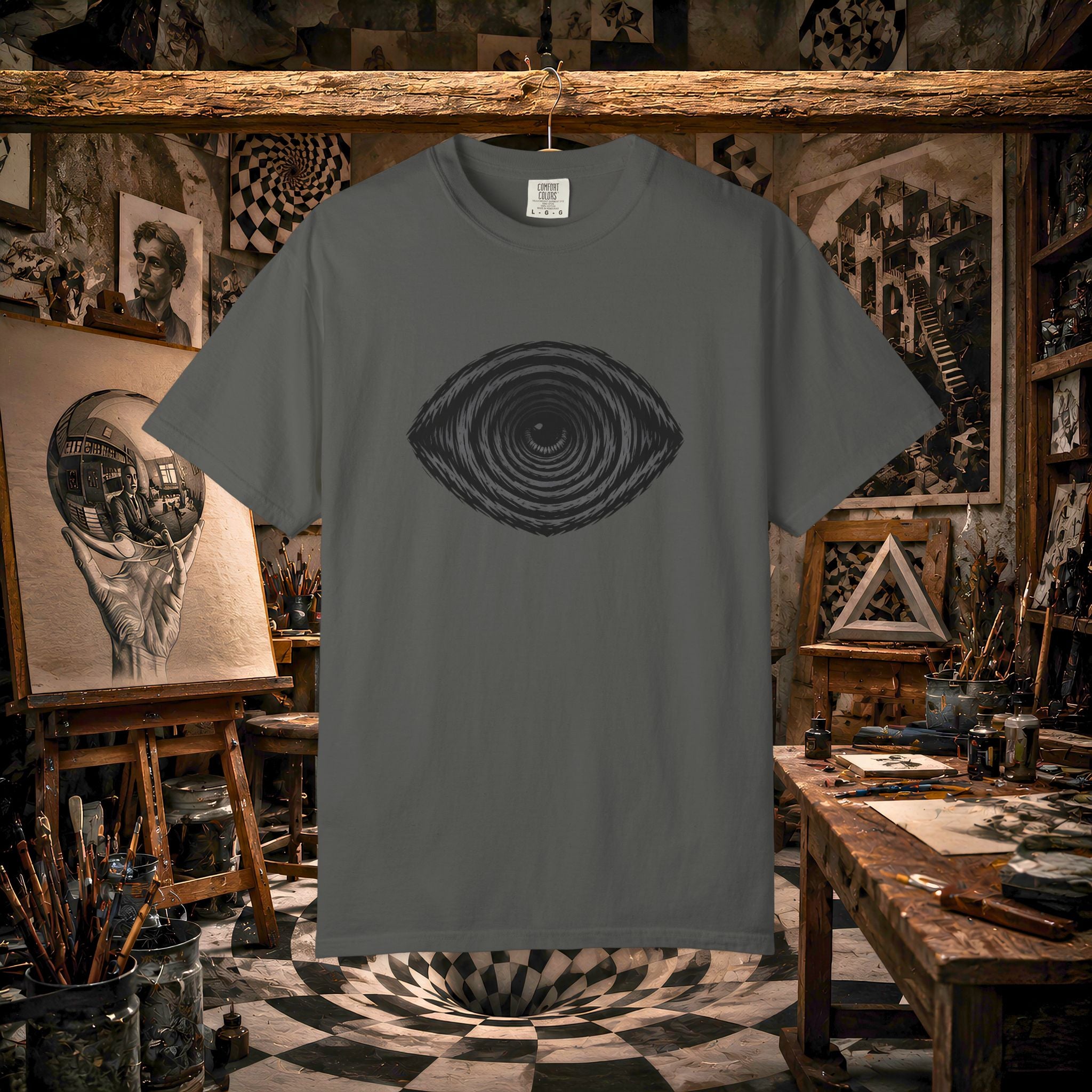 Tree Ring Eye Graphic T-Shirt — Nature-Inspired Minimalist Tee