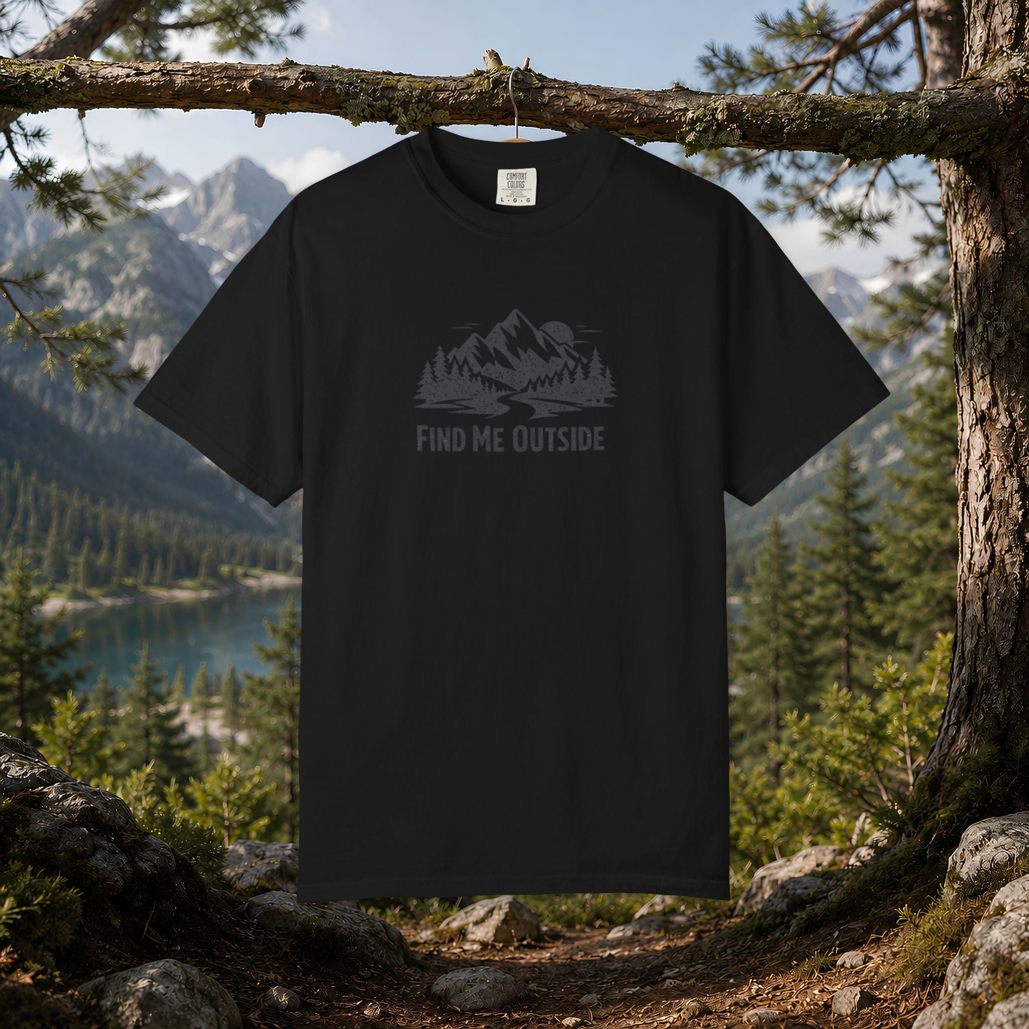 Find Me Outside Mountain T-Shirt — Outdoor Adventure Graphic Tee