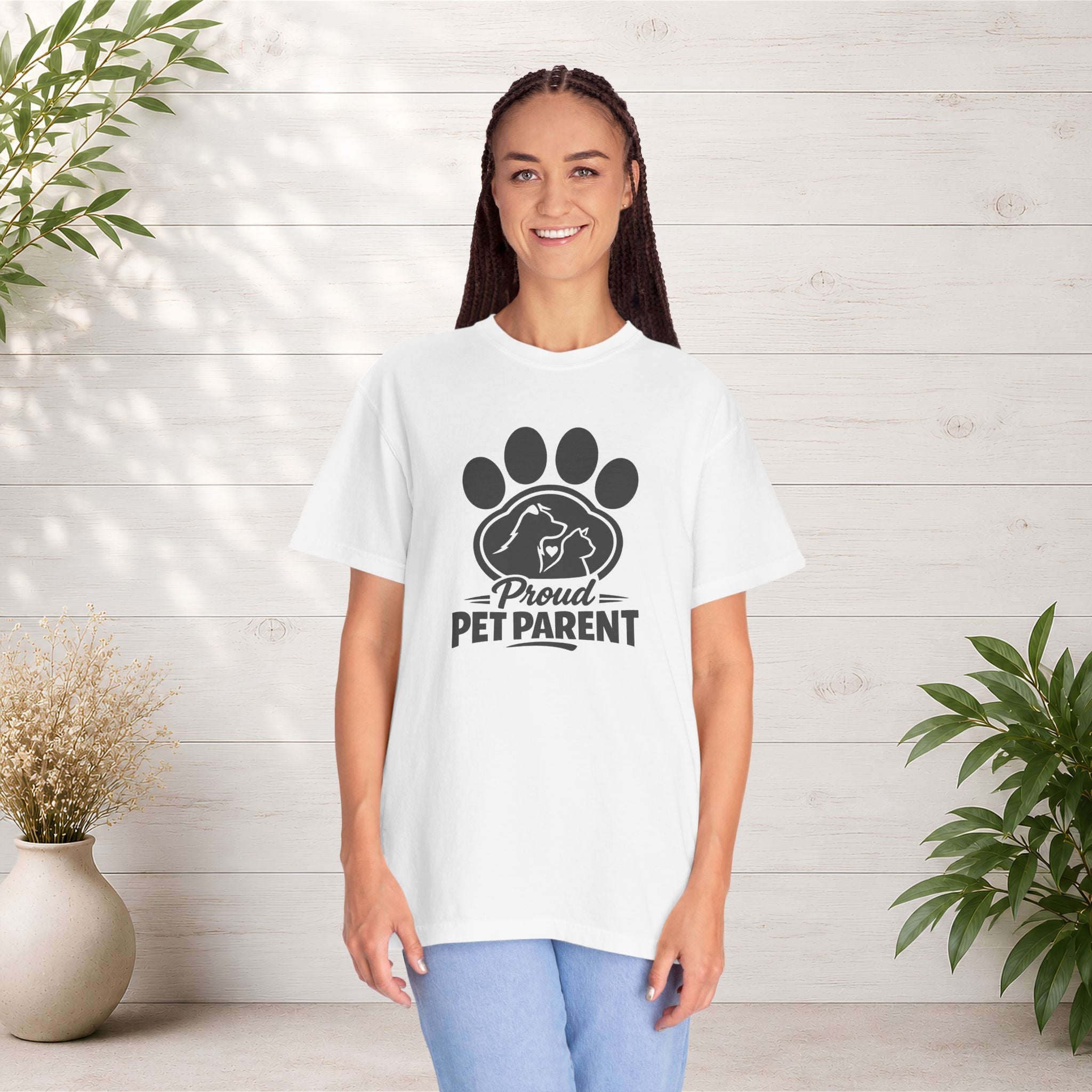 Proud Pet Parent T-Shirt — Paw Print Dog & Cat Shirt for Animal Lovers