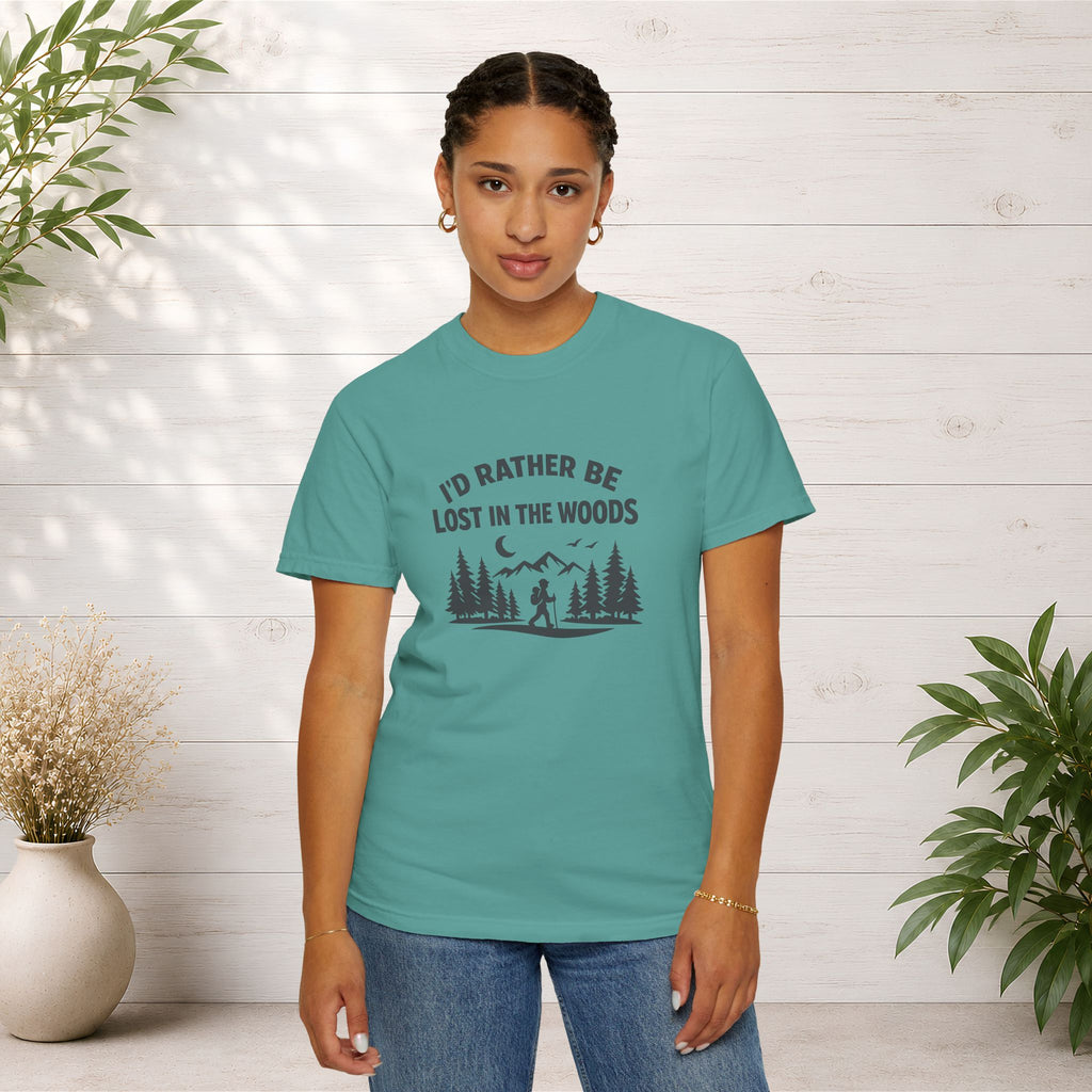 I'd Rather Be Lost In The Woods T-Shirt — Hiking Nature Graphic Tee