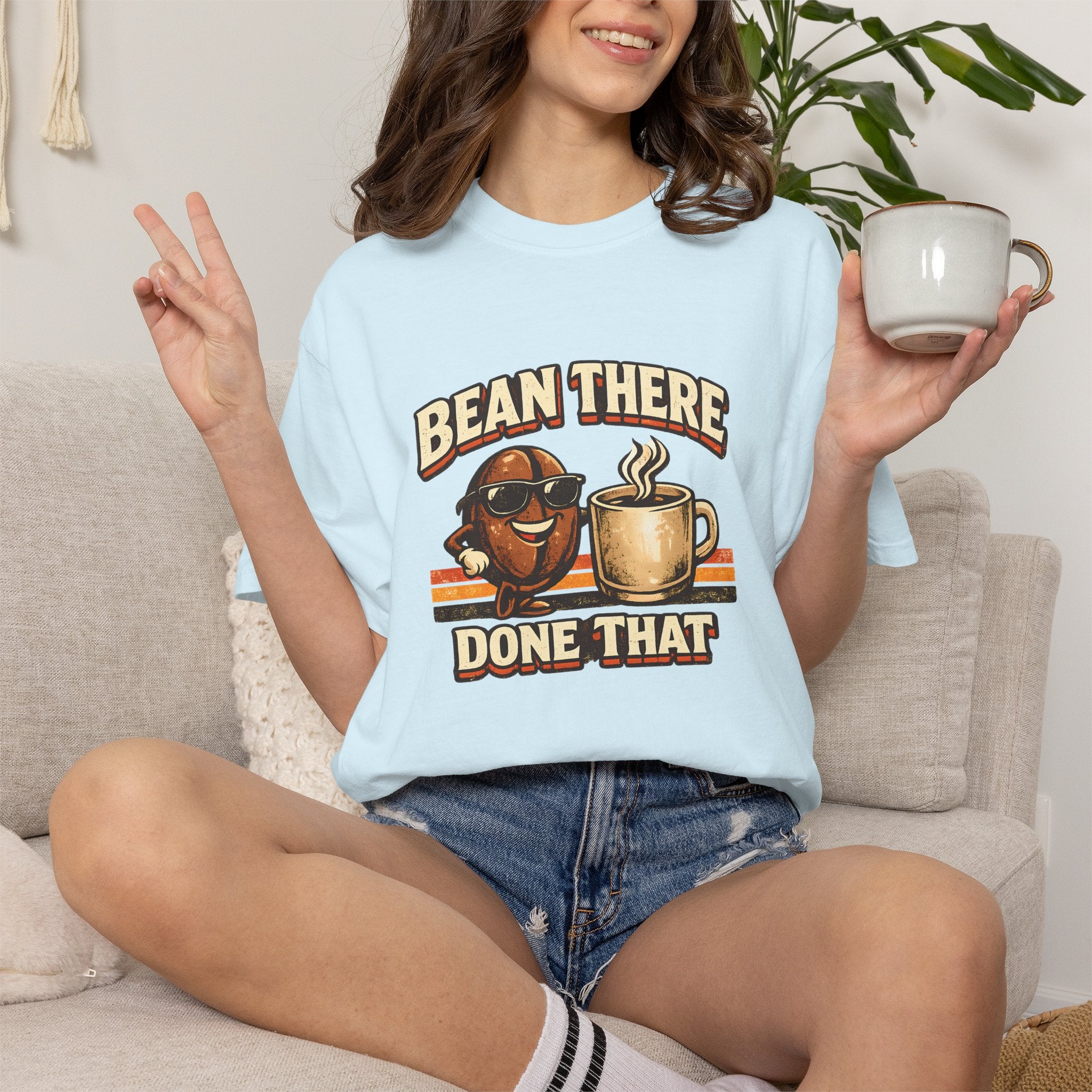 Coffee T-Shirt — "Bean There Done That" Retro Coffee Shirt