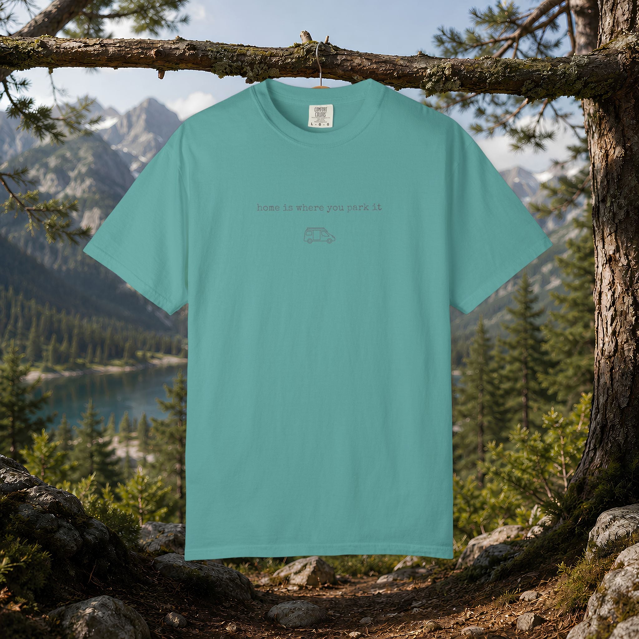 Home Is Where You Park It Van Life T-shirt | Minimal Camper Tee