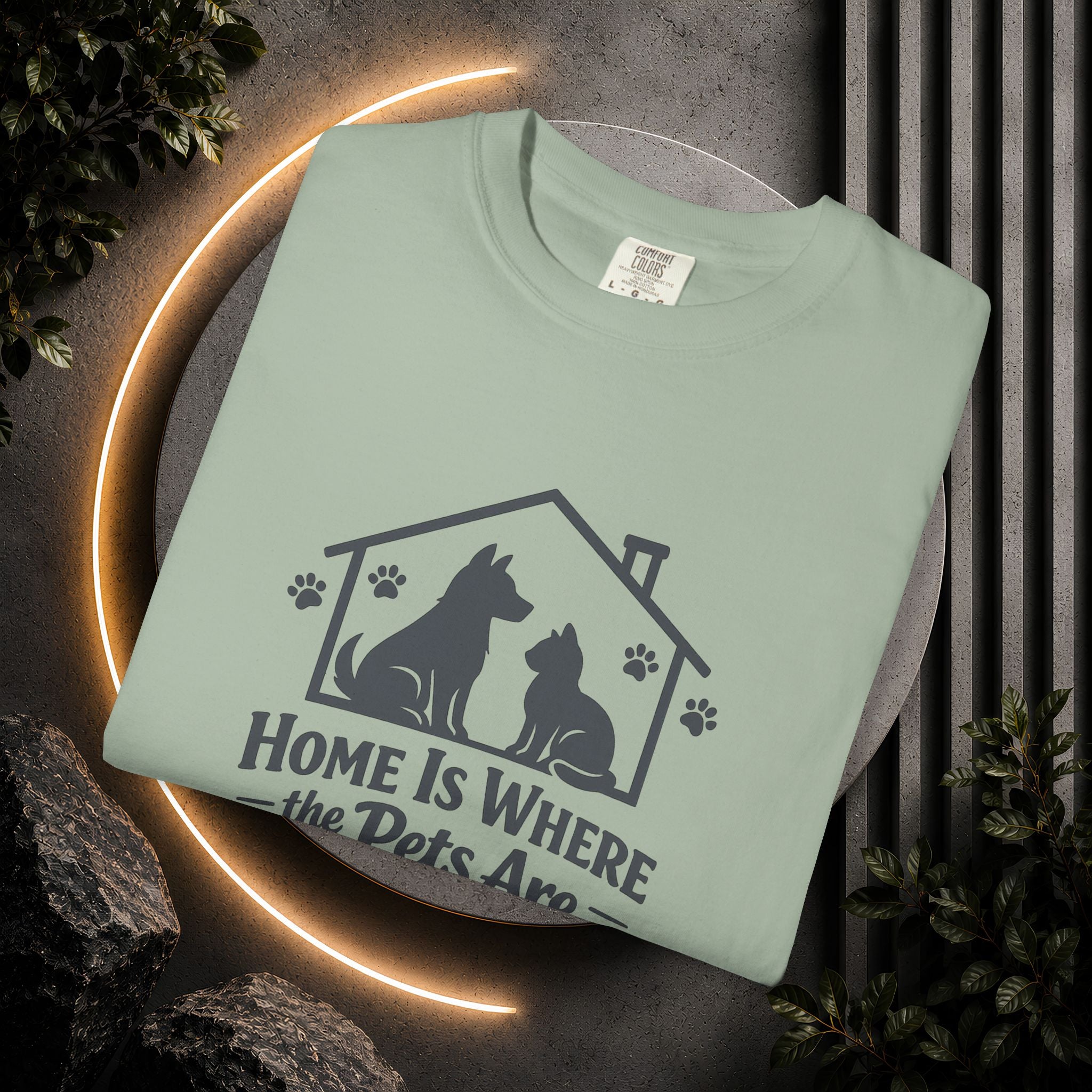 Pet Lover T-Shirt — "Home Is Where the Pets Are" Graphic Tee