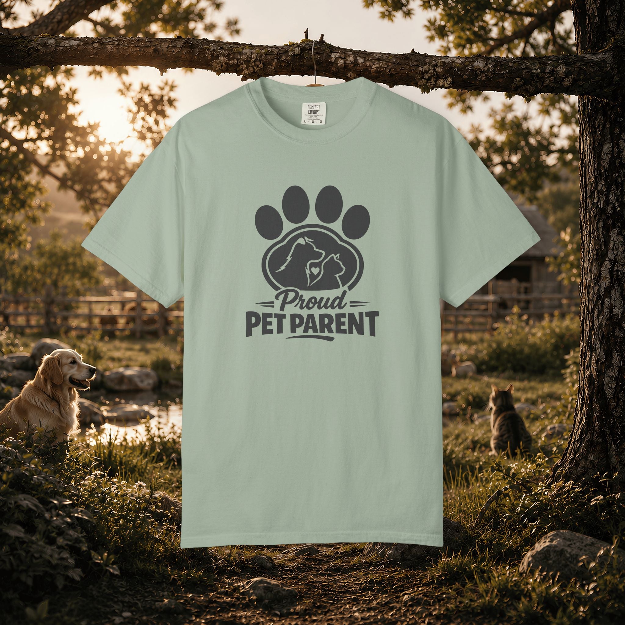 Proud Pet Parent T-Shirt — Paw Print Dog & Cat Shirt for Animal Lovers