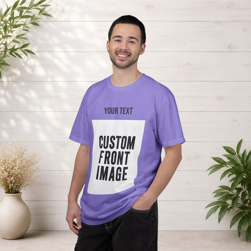 Custom Front Portrait Print T-Shirt — Personalized Text & Image Tee