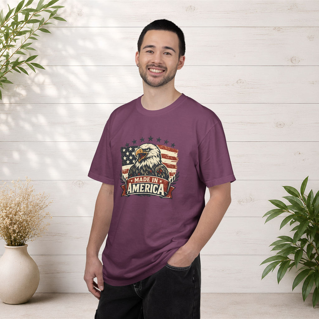 Made in America Eagle T-Shirt — Patriotic USA Flag Graphic Tee