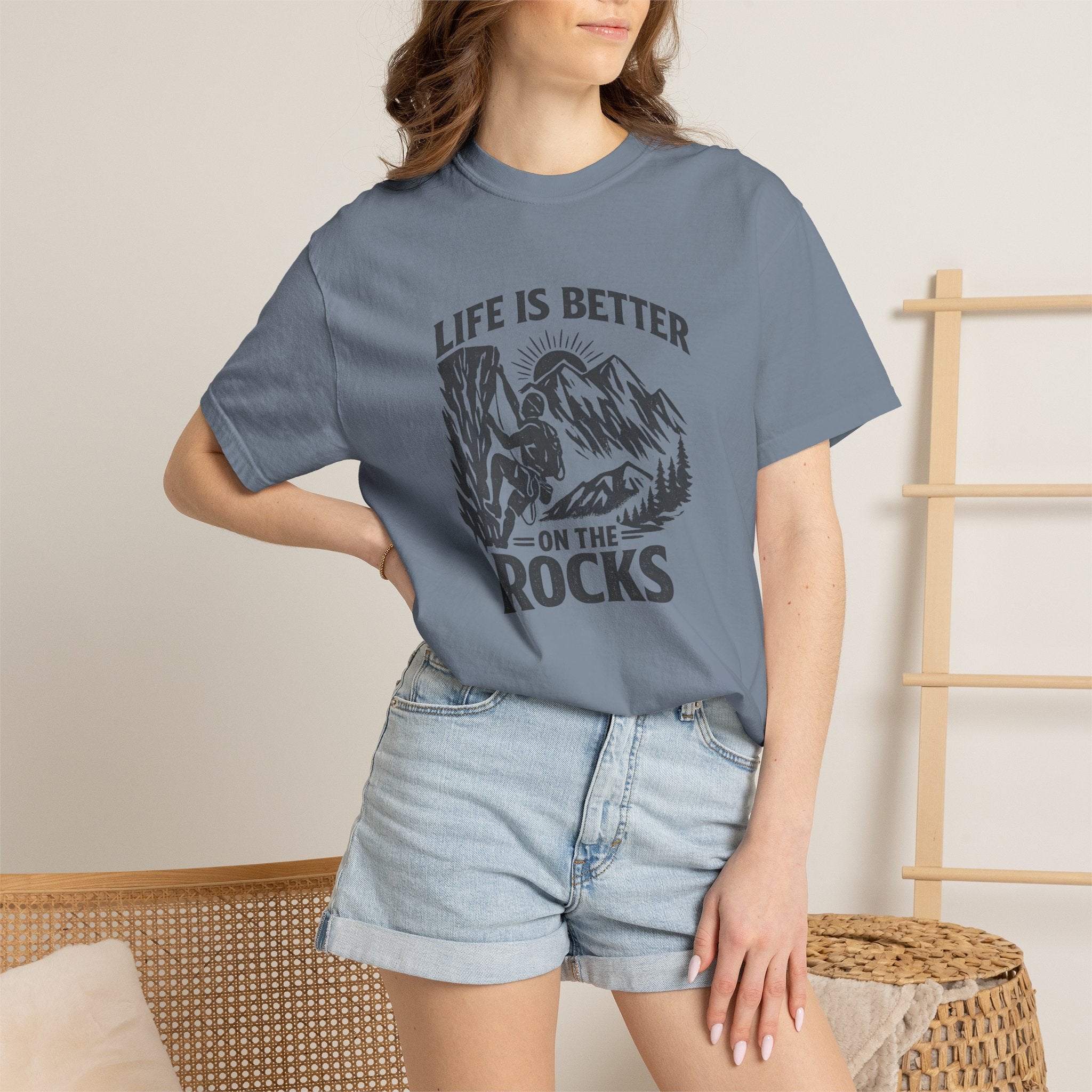 Life Is Better on the Rocks Mountain T-Shirt - Climbing Tee