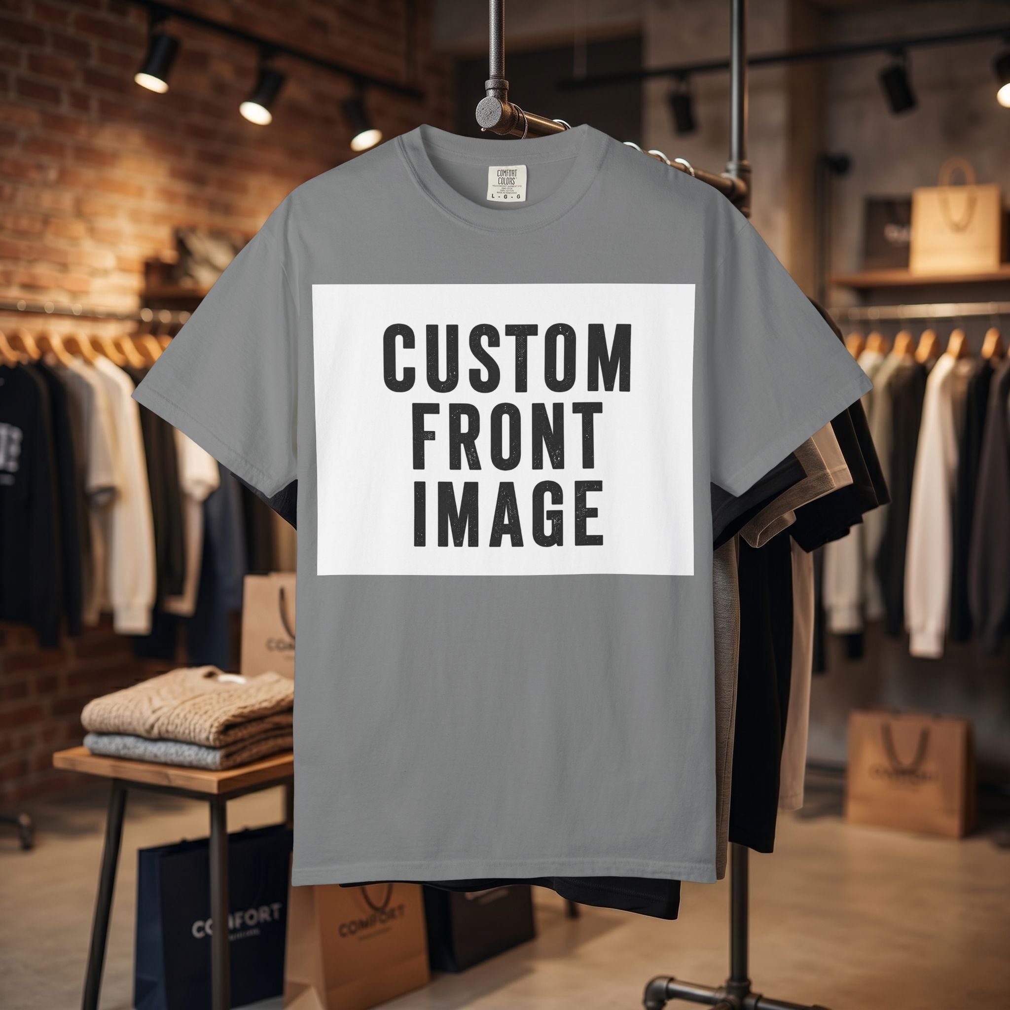 Custom Landscape Image Front T-Shirt - Add Your Own Image