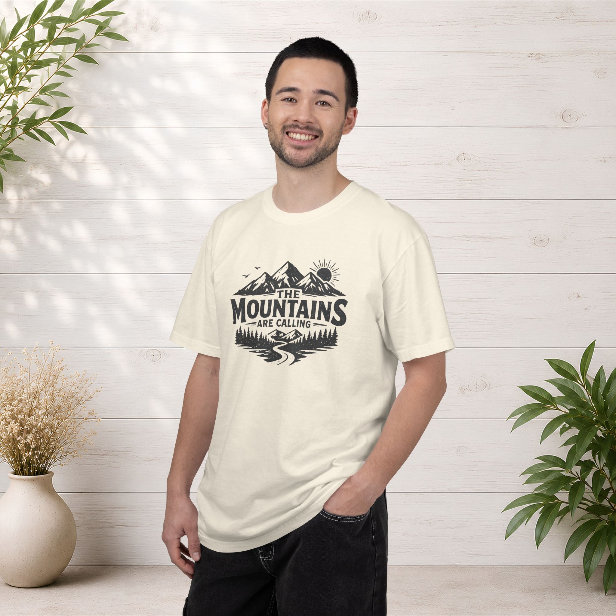 Mountains Are Calling T-Shirt — Outdoor Adventure Graphic Tee
