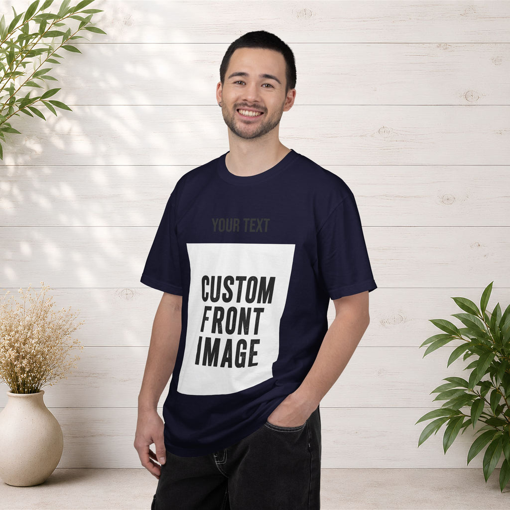 Custom Front Portrait Print T-Shirt — Personalized Text & Image Tee