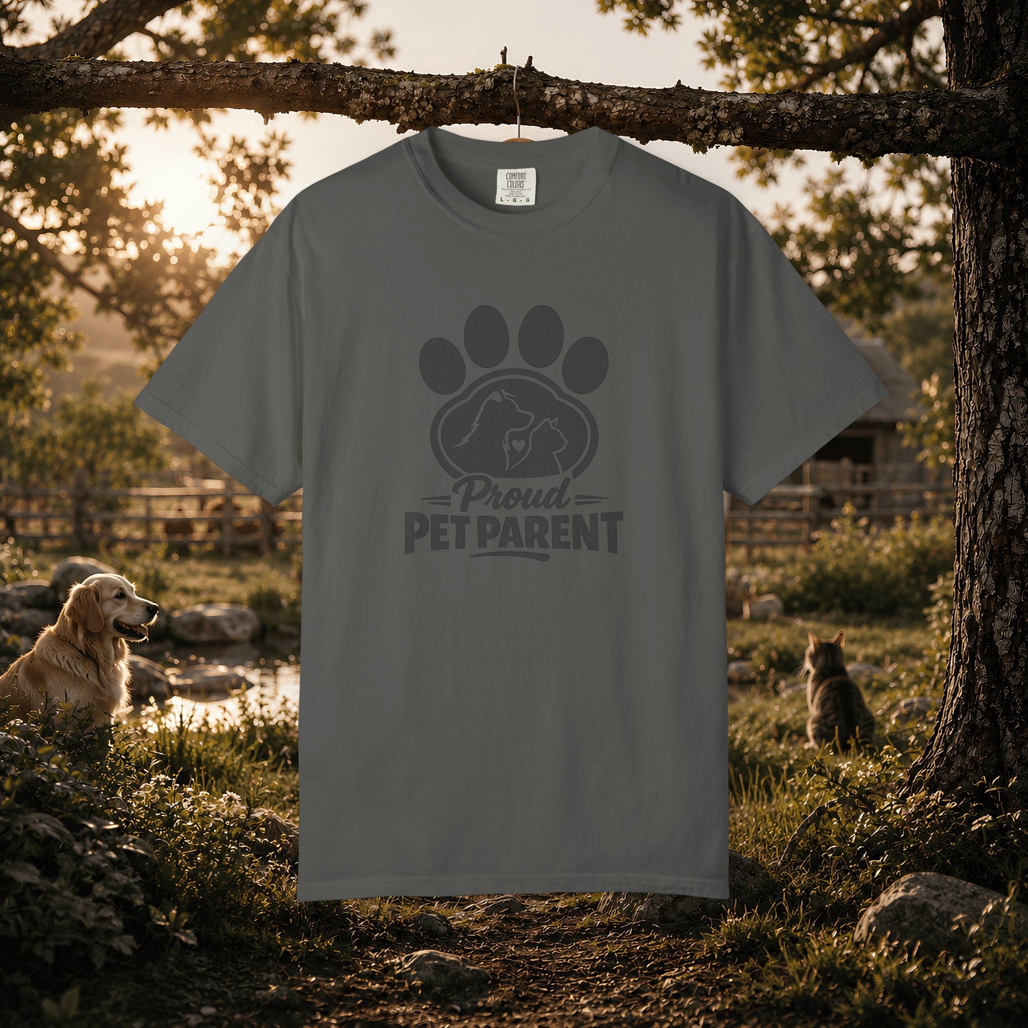 Proud Pet Parent T-Shirt — Paw Print Dog & Cat Shirt for Animal Lovers