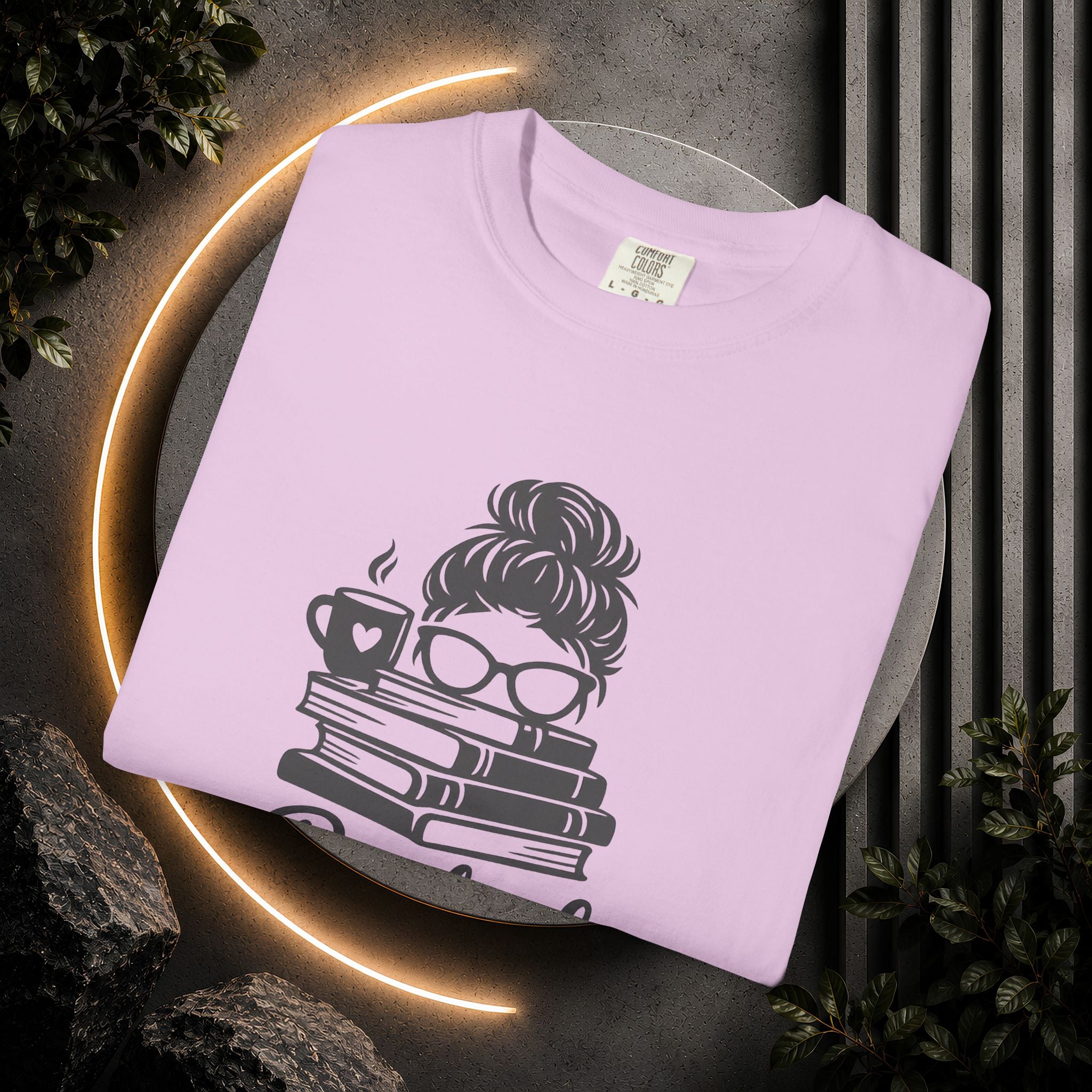 Book Lover T-Shirt — "Booked and Overwhelmed" Graphic Tee