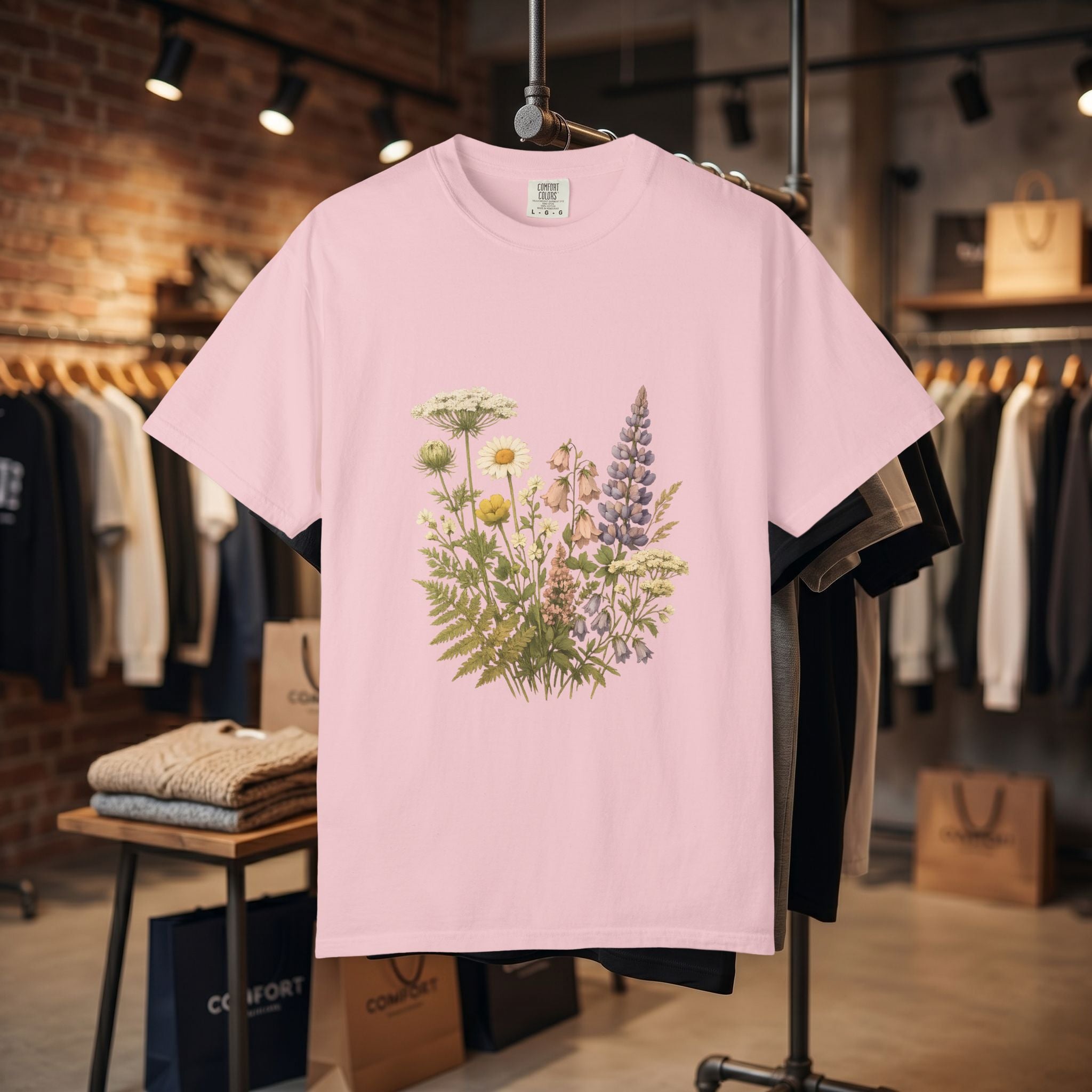 Wildflower Bouquet T-shirt | Botanical Meadow Floral Print