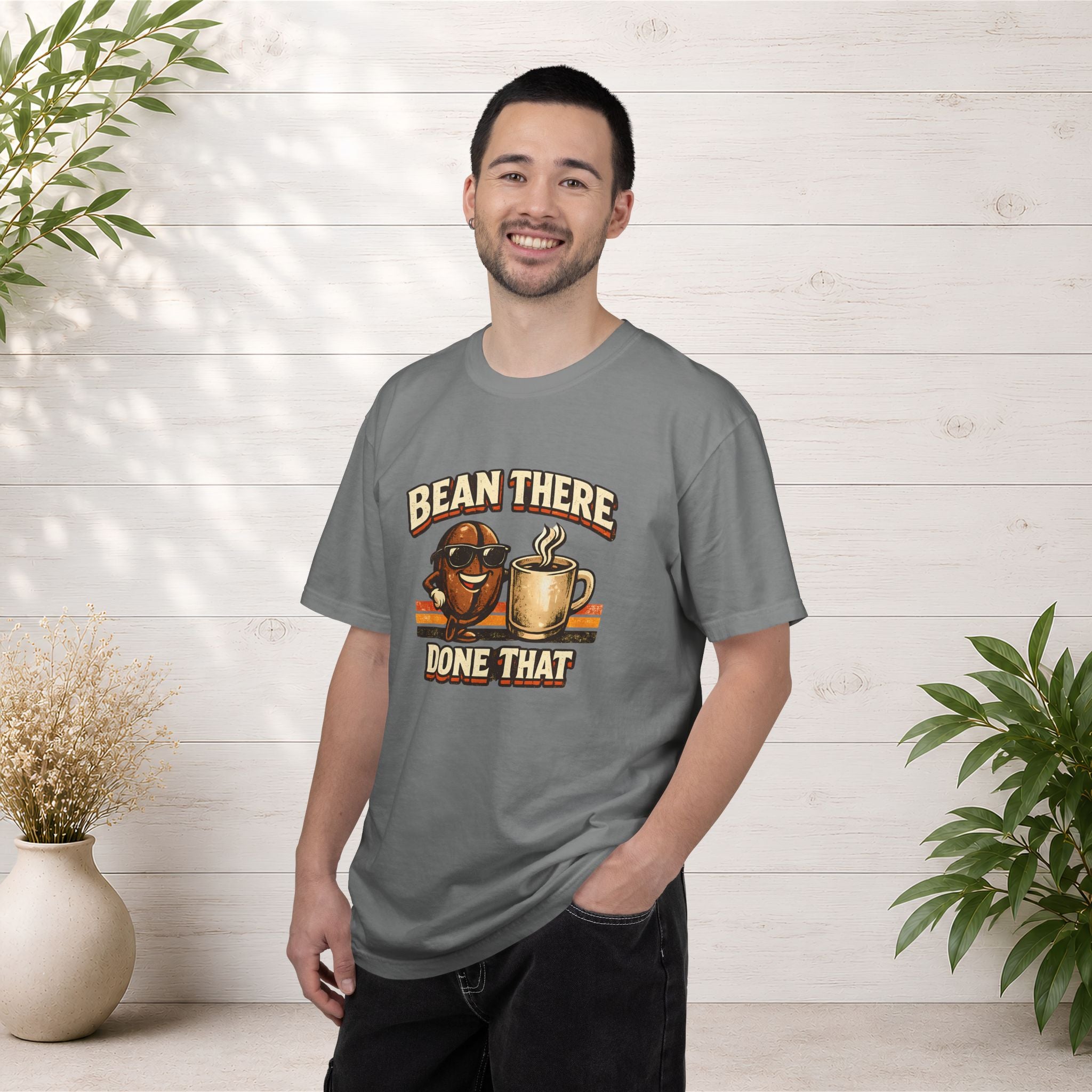 Coffee T-Shirt — "Bean There Done That" Retro Coffee Shirt