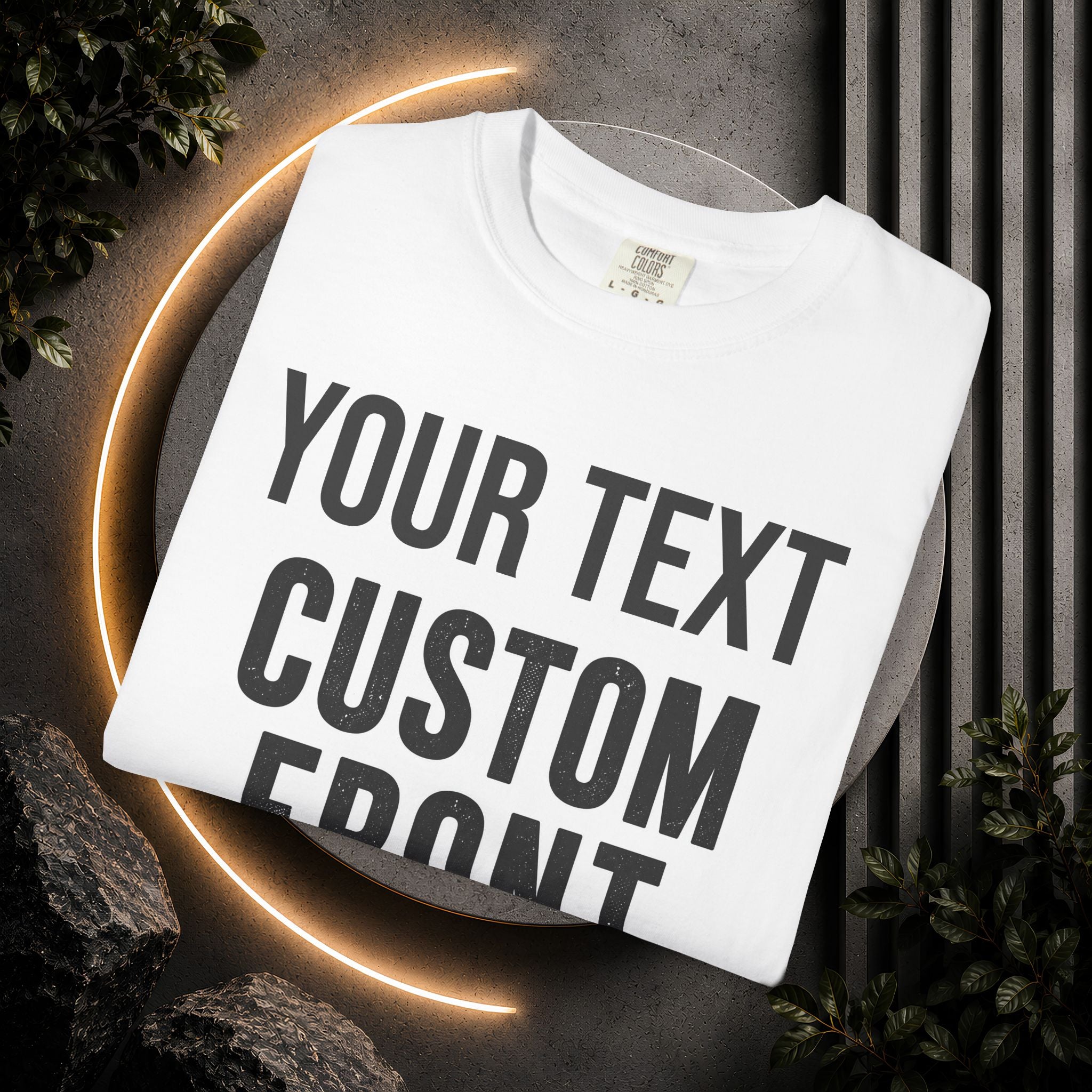 Custom Front Print T-Shirt — Personalized Text & Image Tee