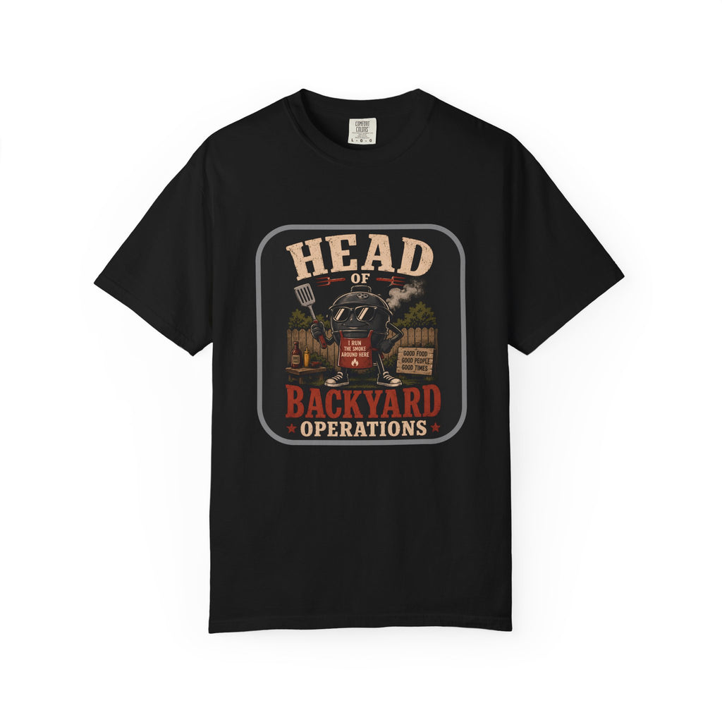 Head of Backyard Operations T-Shirt | BBQ Grill Vintage Graphic