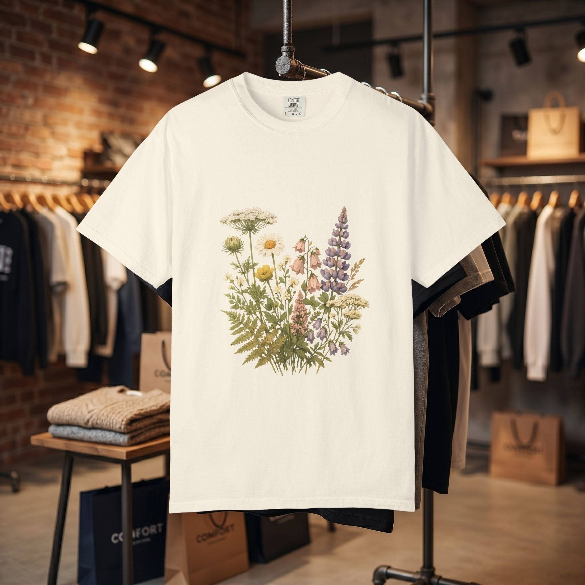 Wildflower Bouquet T-shirt | Botanical Meadow Floral Print