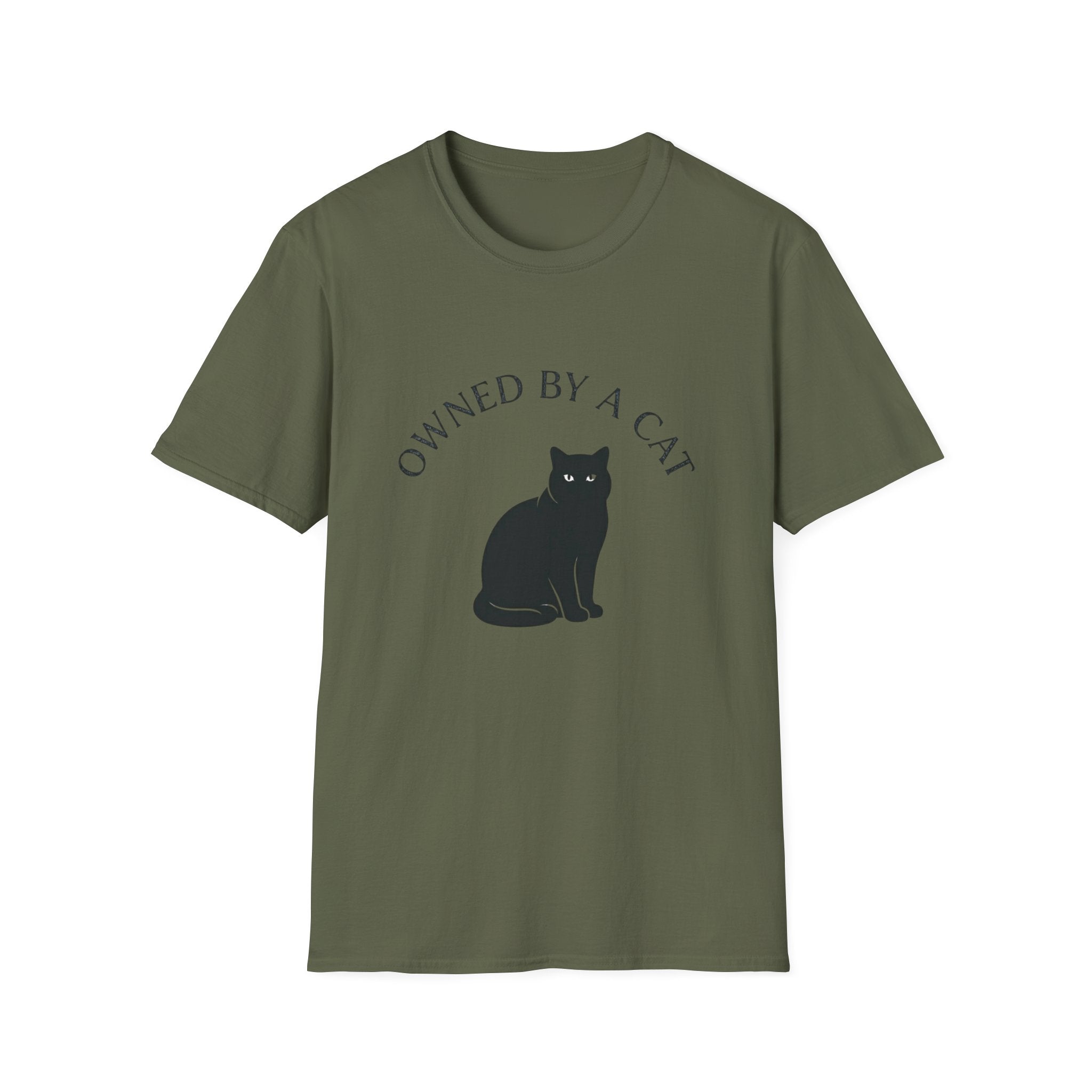 Owned By A Cat T-Shirt | Cat Silhouette Tee, Cat Lover Shirt