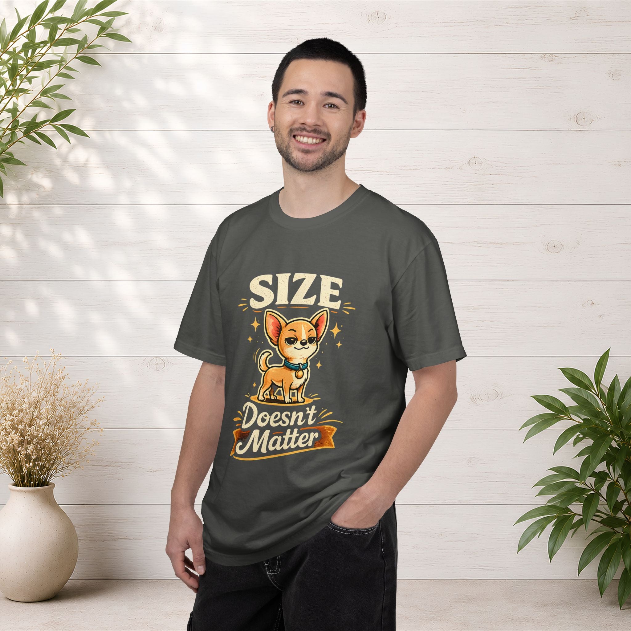 Size Doesnt Matter Chihuahua T-Shirt | Cute Dog Graphic Tee