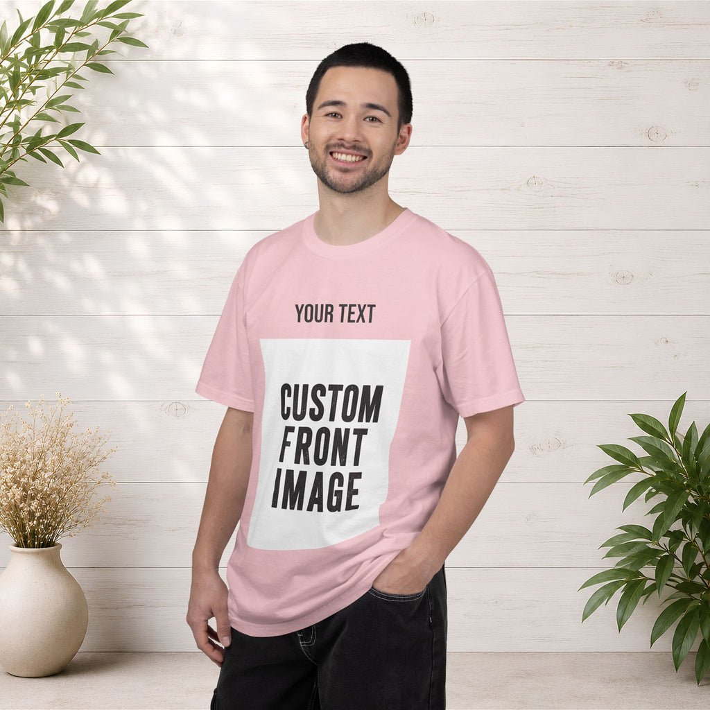 Custom Front Portrait Print T-Shirt — Personalized Text & Image Tee