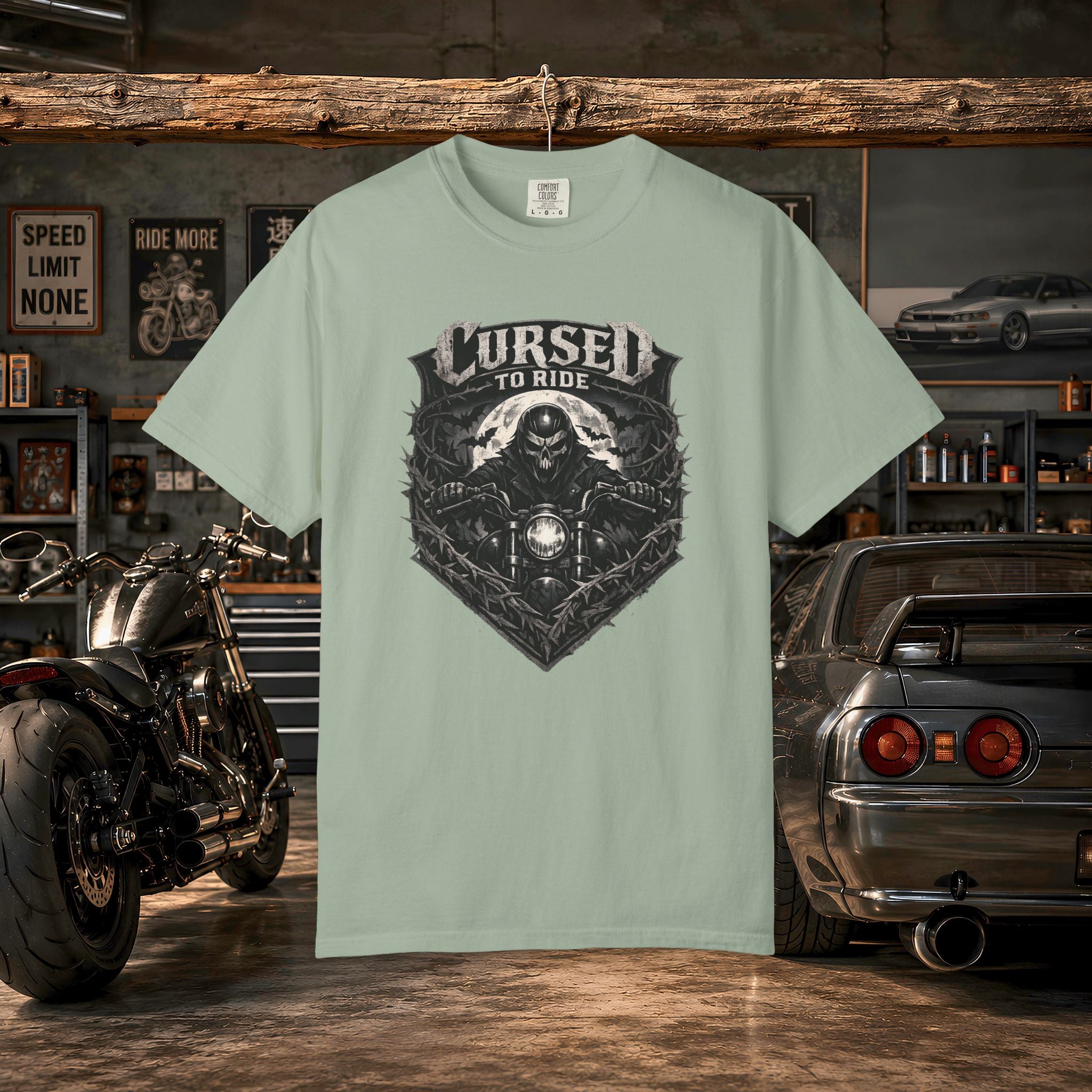 Cursed to Ride Motorcycle Graphic T-Shirt