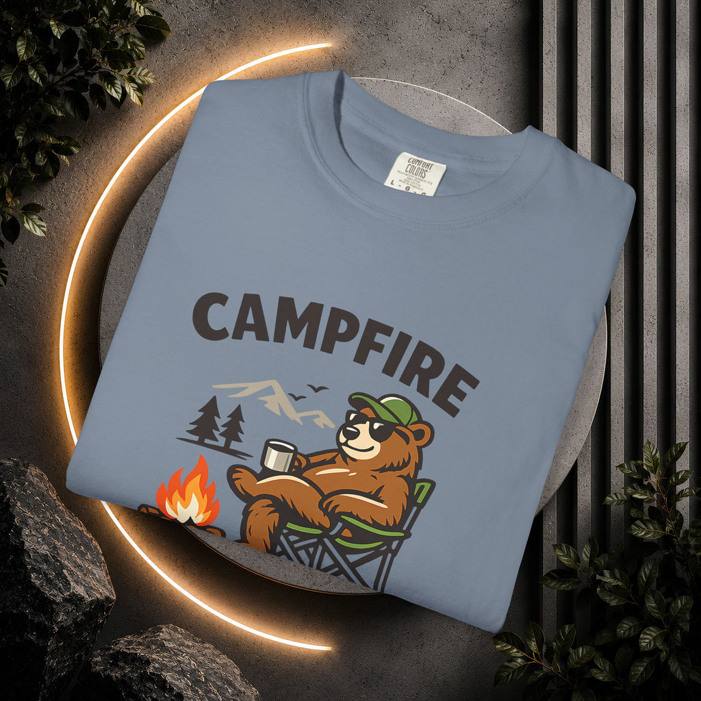 Campfire Supervisor T-Shirt — Funny Bear Camping Tee