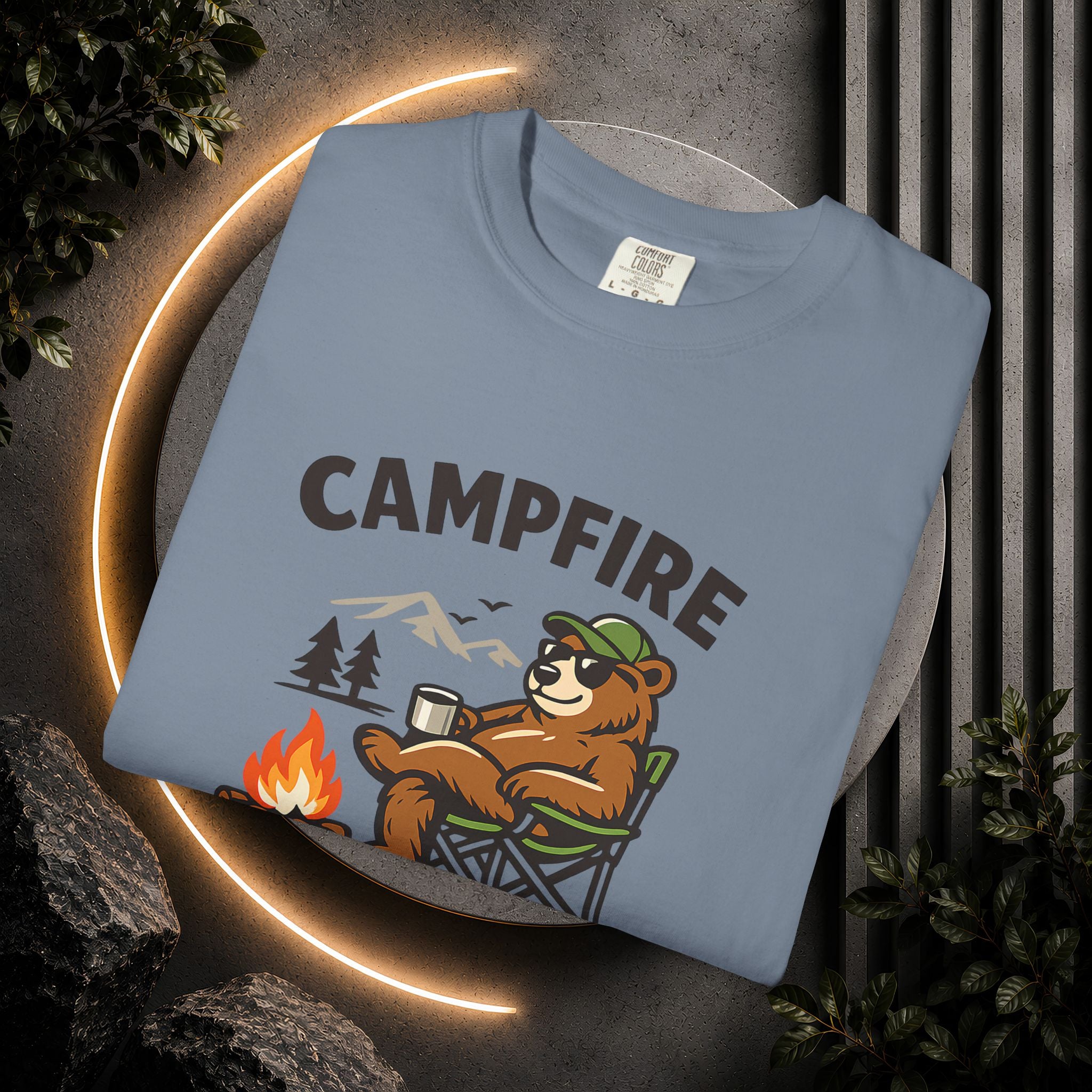 Campfire Supervisor T-Shirt — Funny Bear Camping Tee