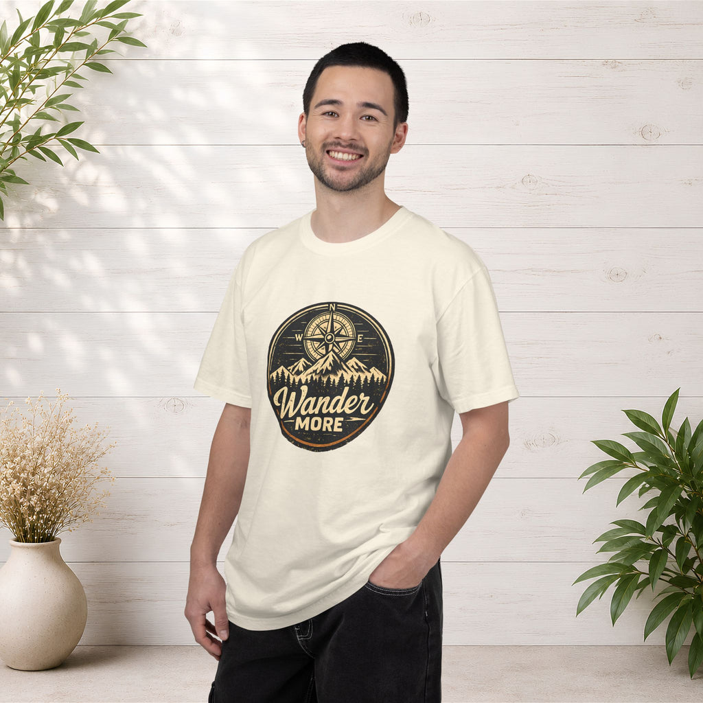 Wander More T-Shirt — Adventure Compass Graphic Tee