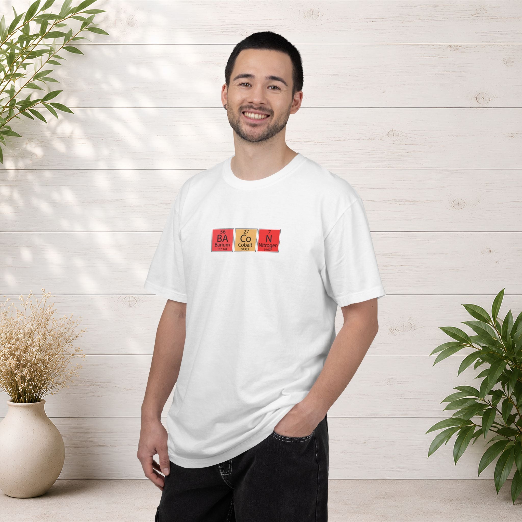 Bacon Chemistry T-Shirt — Periodic Table Style Food Graphic Tee