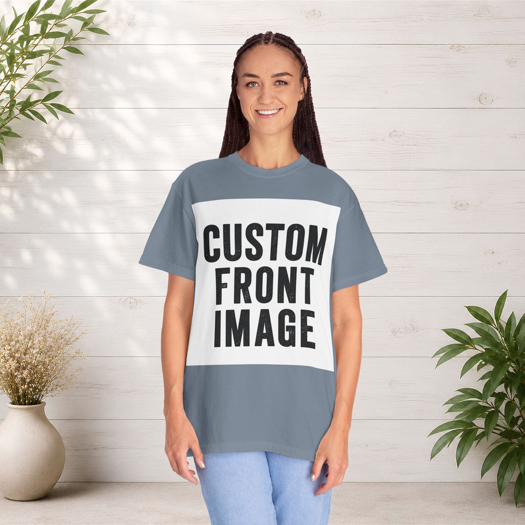 Custom Square Image Front T-Shirt - Add Your Own Image
