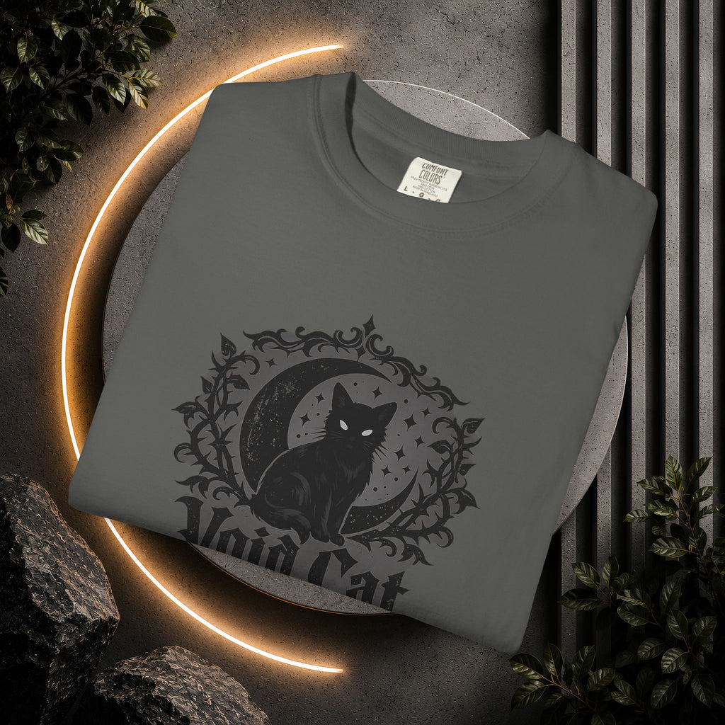 Void Cat T-Shirt — Gothic Black Cat Graphic Tee