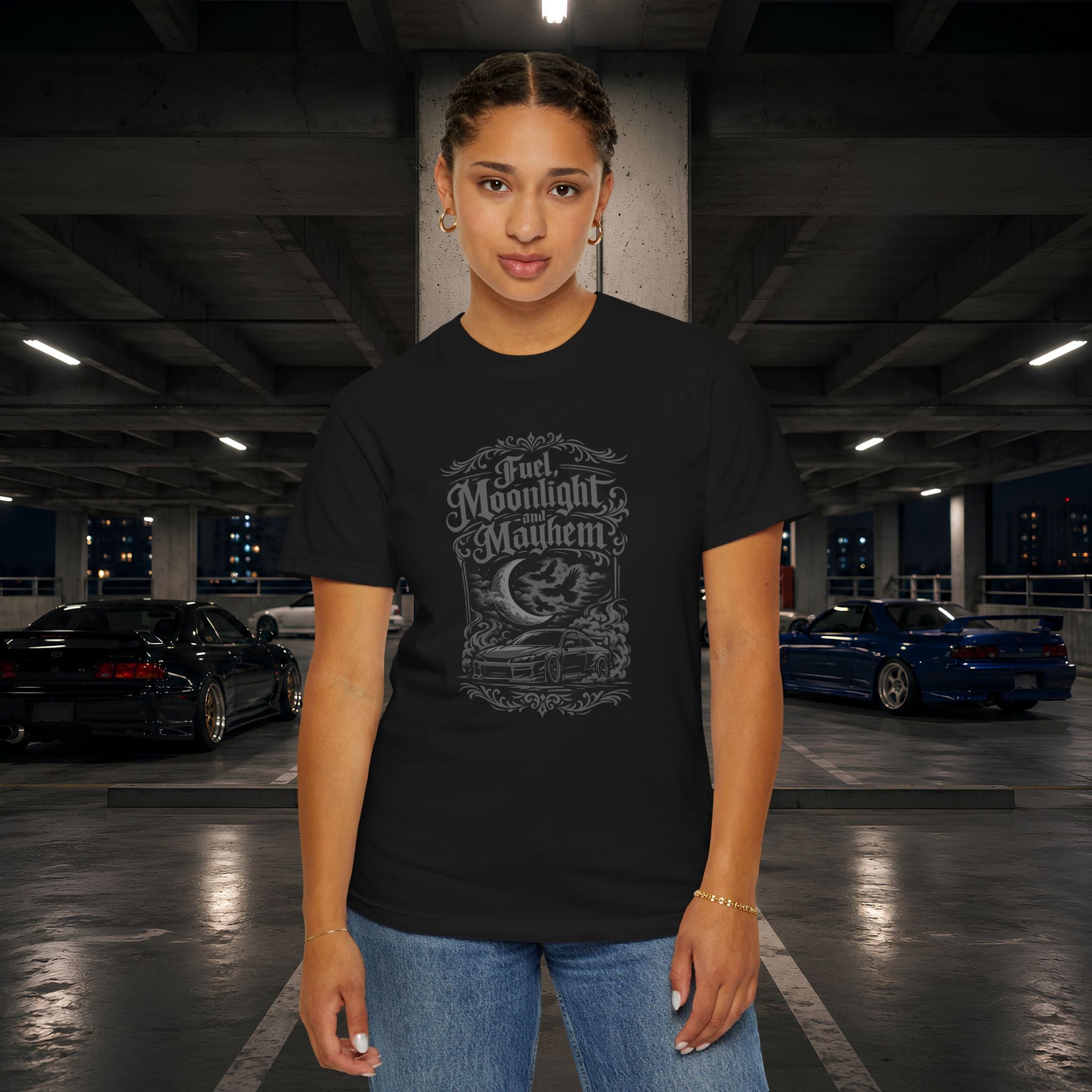 Fuel, Moonlight, Mayhem Car Graphic T-Shirt