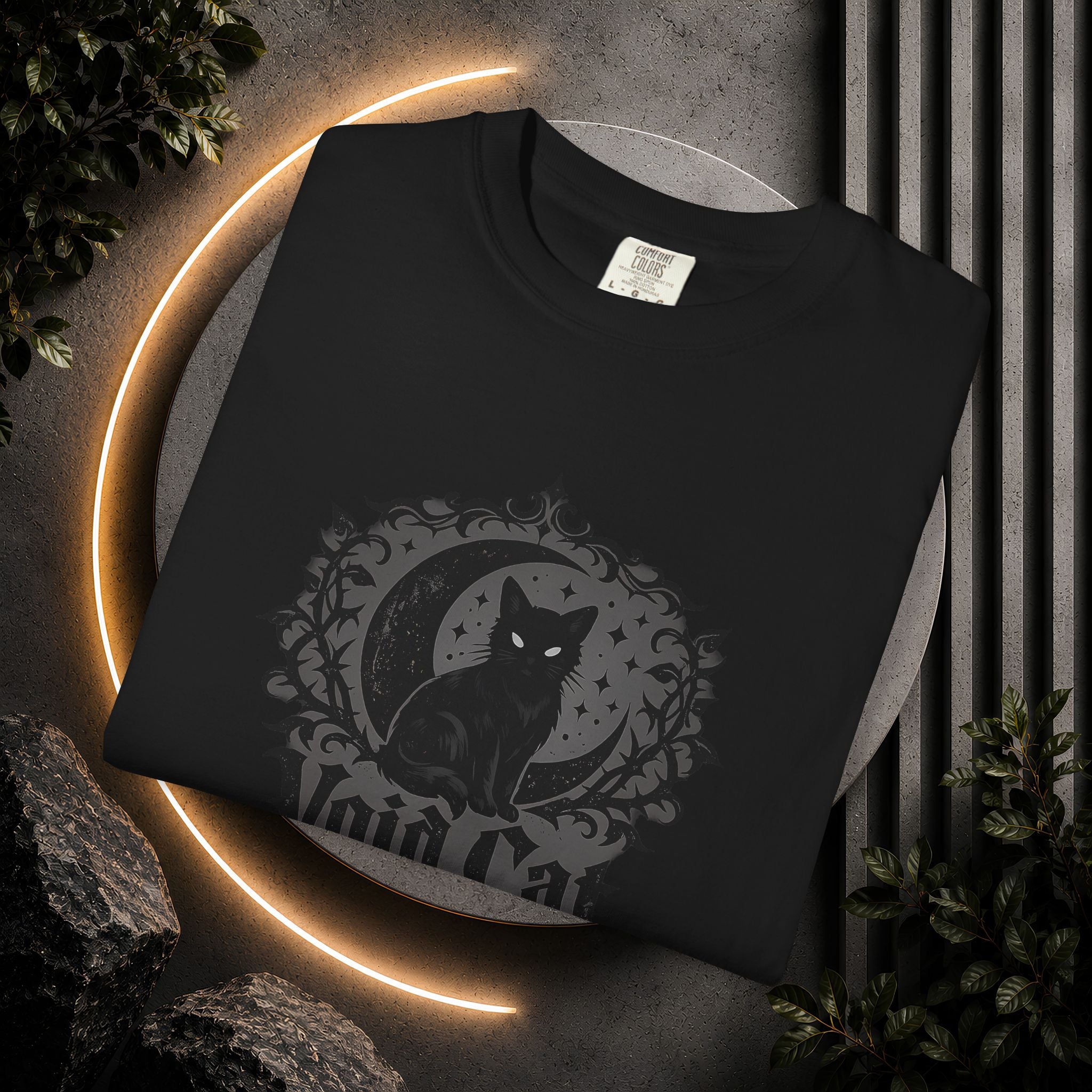 Void Cat T-Shirt — Gothic Black Cat Graphic Tee