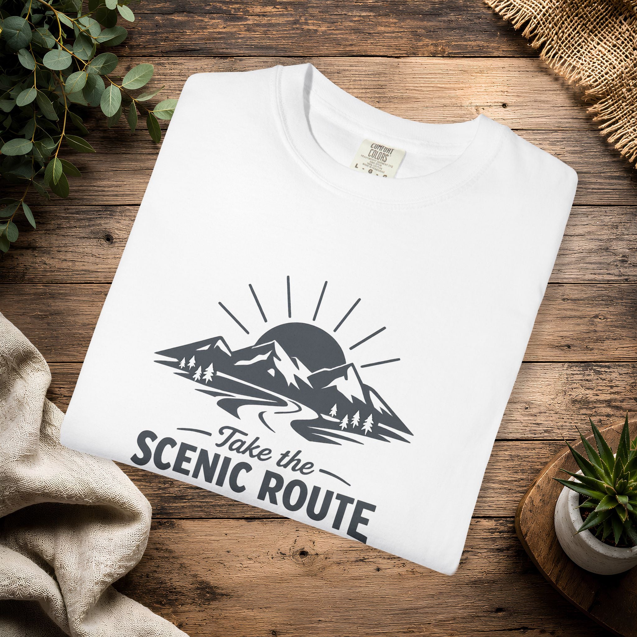 Scenic Route T‑Shirt — Take the Scenic Route Mountain Adventure Tee