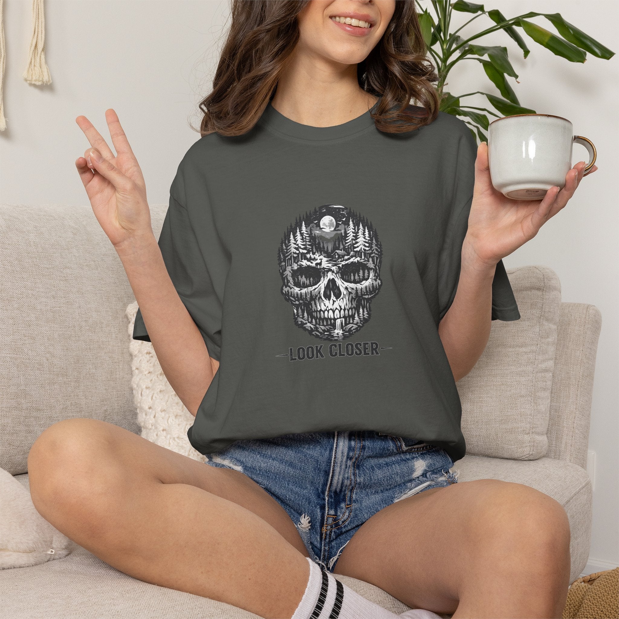 Skull Forest 'Look Closer' Graphic T-Shirt