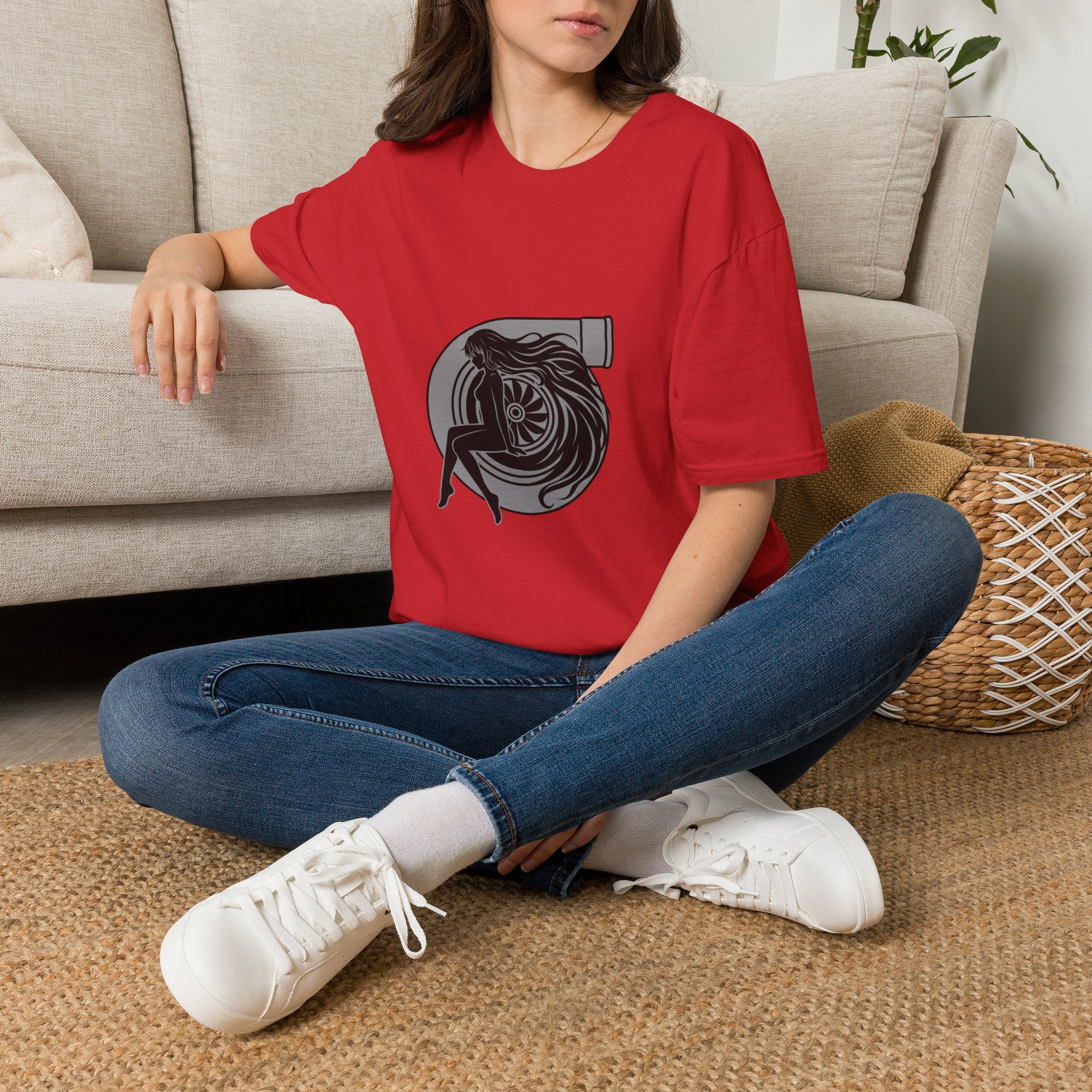 Turbo Heart Girl graphic T-Shirt | Racing Turbo design