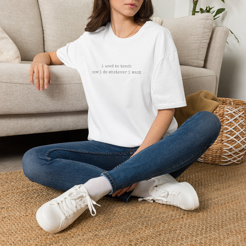 I Used to Teach T-Shirt | Minimal Slogan Tee
