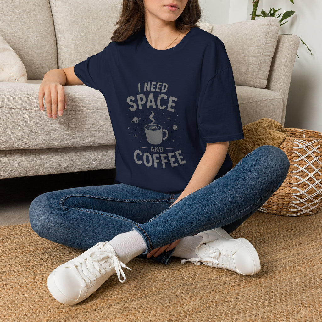I Need Space and Coffee T-Shirt | Space Coffee Graphic Tee