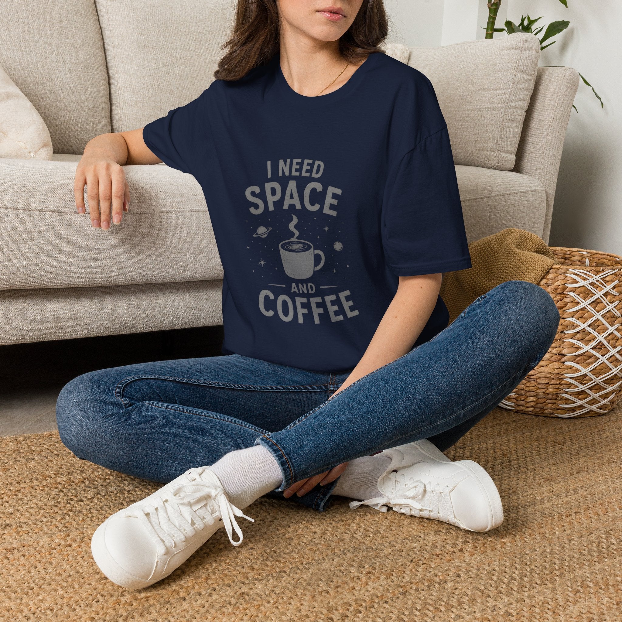 I Need Space and Coffee T-Shirt | Space Coffee Graphic Tee